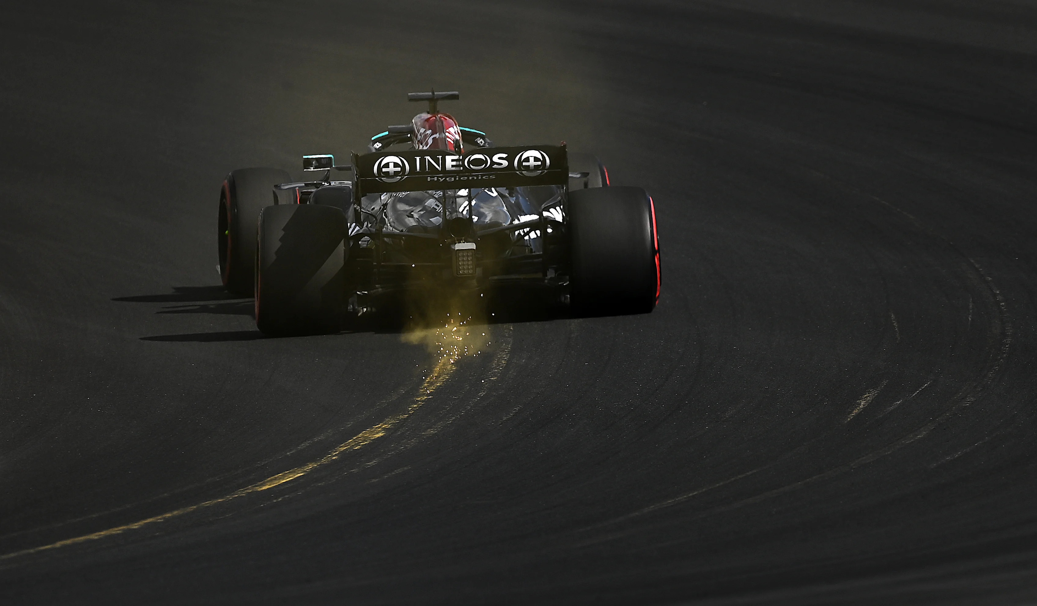 ISTANBUL, TURKEY - OCTOBER 08: Lewis Hamilton of Great Britain driving the (44) Mercedes AMG