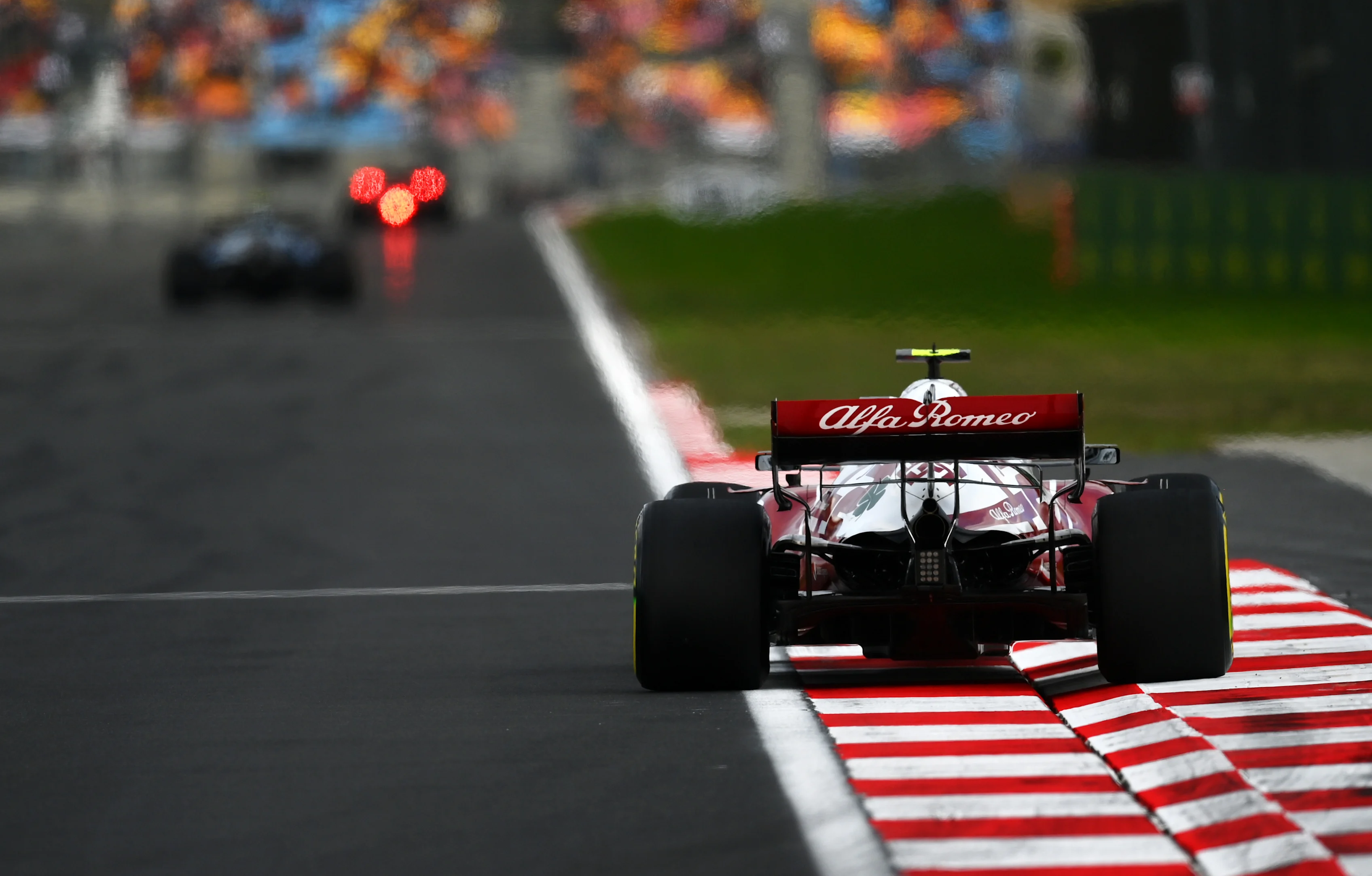 ISTANBUL, TURKEY - OCTOBER 08: Antonio Giovinazzi of Italy driving the (99) Alfa Romeo Racing C41