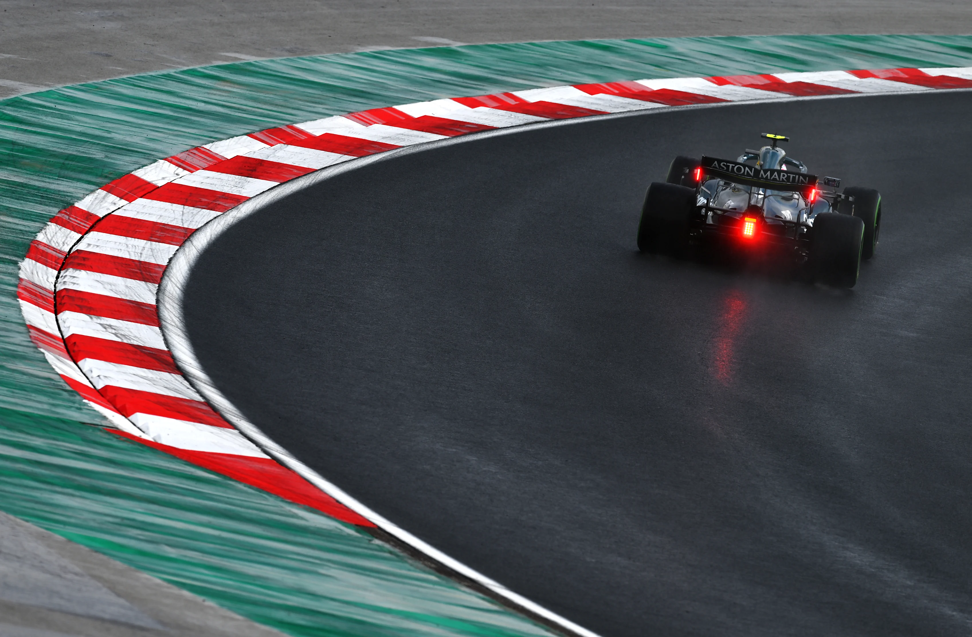 ISTANBUL, TURKEY - OCTOBER 09: Sebastian Vettel of Germany driving the (5) Aston Martin AMR21 Mercedes during final practice ahead of the F1 Grand Prix of Turkey at Intercity Istanbul Park on October 09, 2021 in Istanbul, Turkey. (Photo by Dan Mullan/Getty Images)