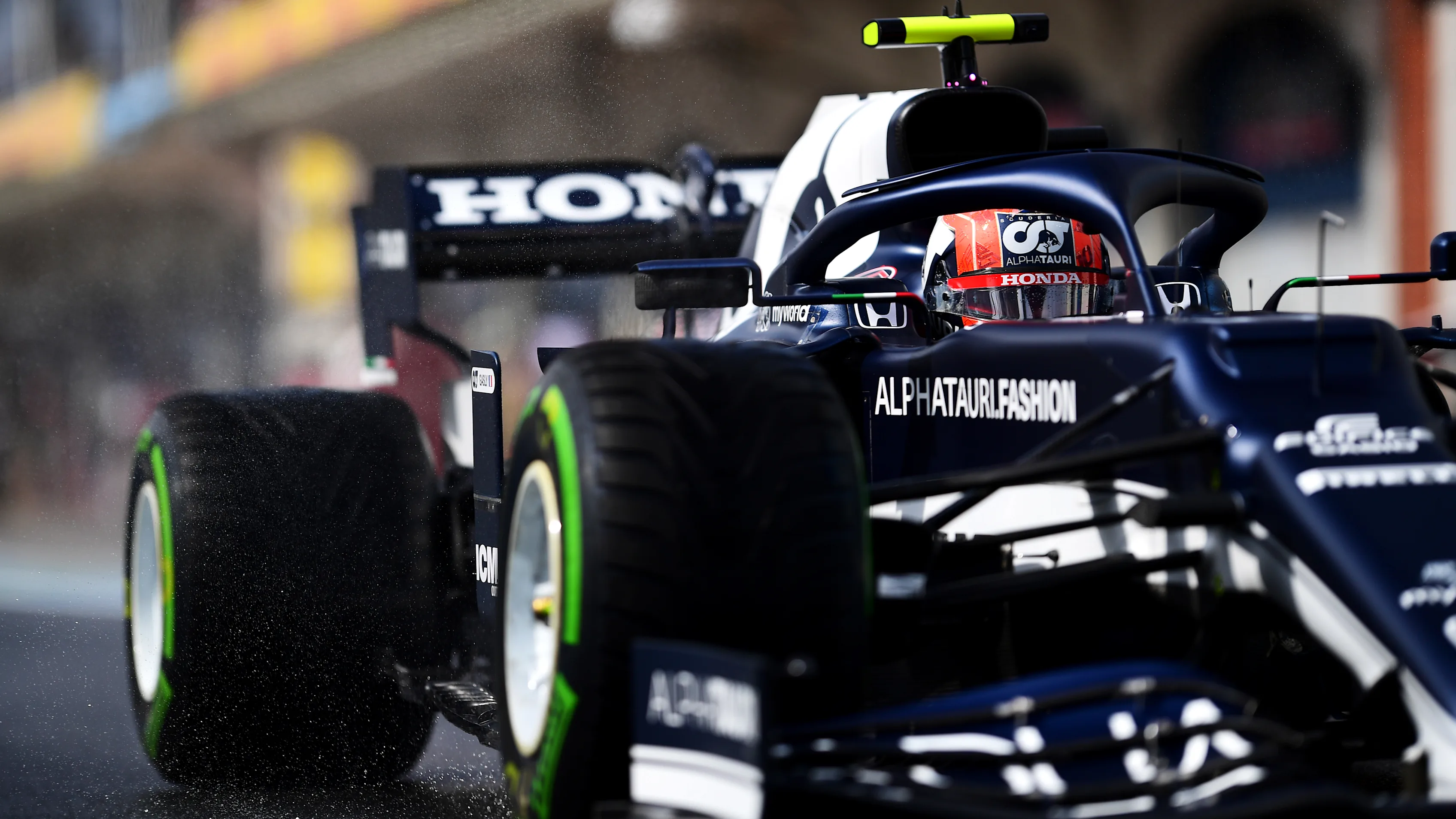 ISTANBUL, TURKEY - OCTOBER 09: Pierre Gasly of France driving the (10) Scuderia AlphaTauri AT02