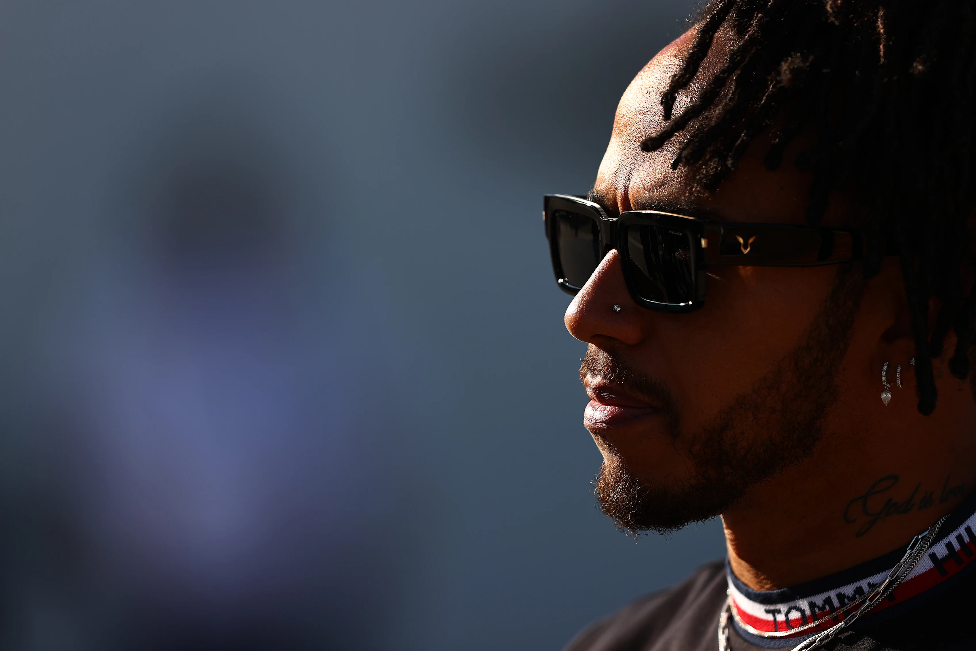ISTANBUL, TURKEY - OCTOBER 07: Lewis Hamilton of Great Britain and Mercedes GP looks on in the