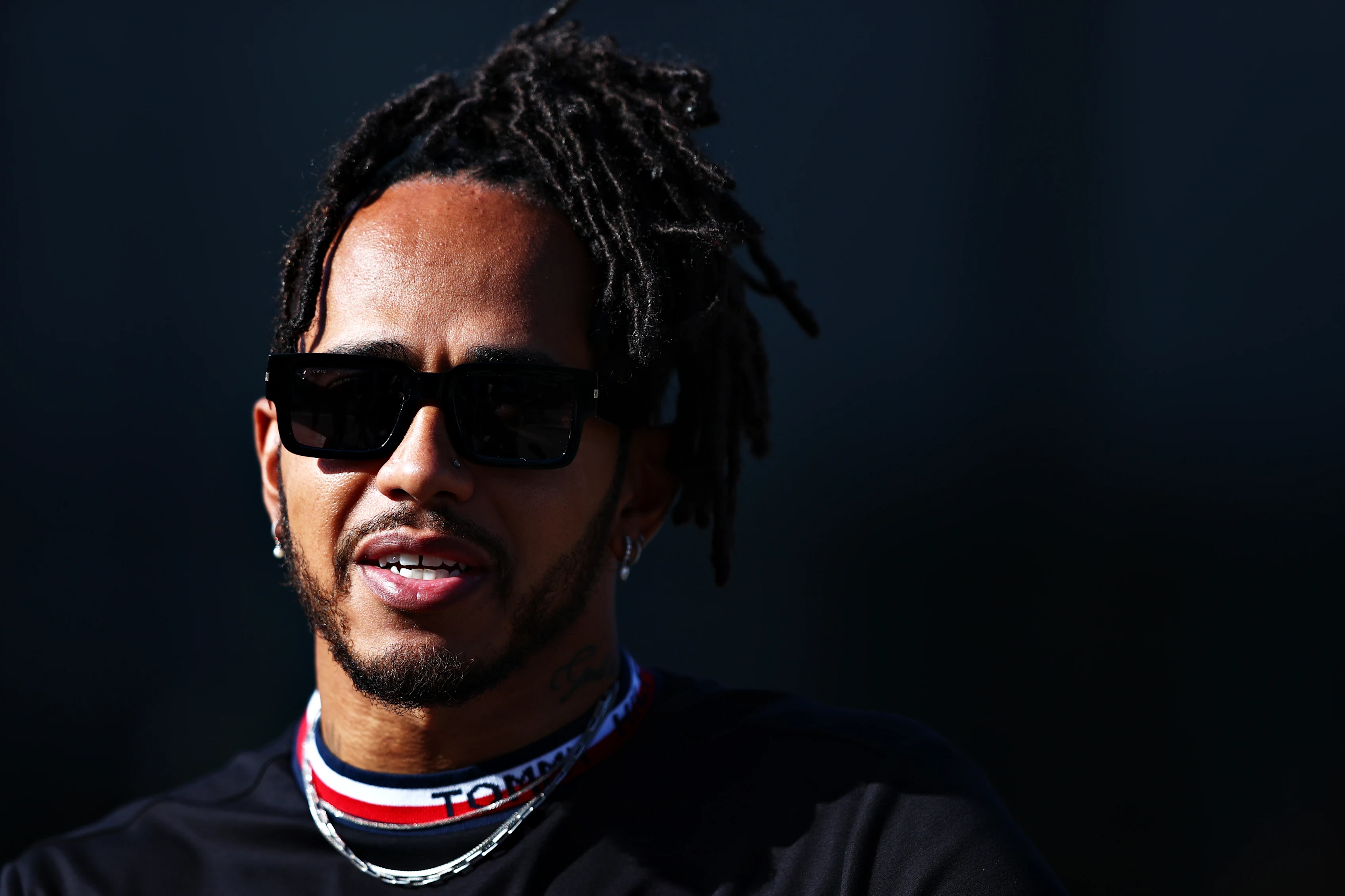 ISTANBUL, TURKEY - OCTOBER 07: Lewis Hamilton of Great Britain and Mercedes GP looks on in the
