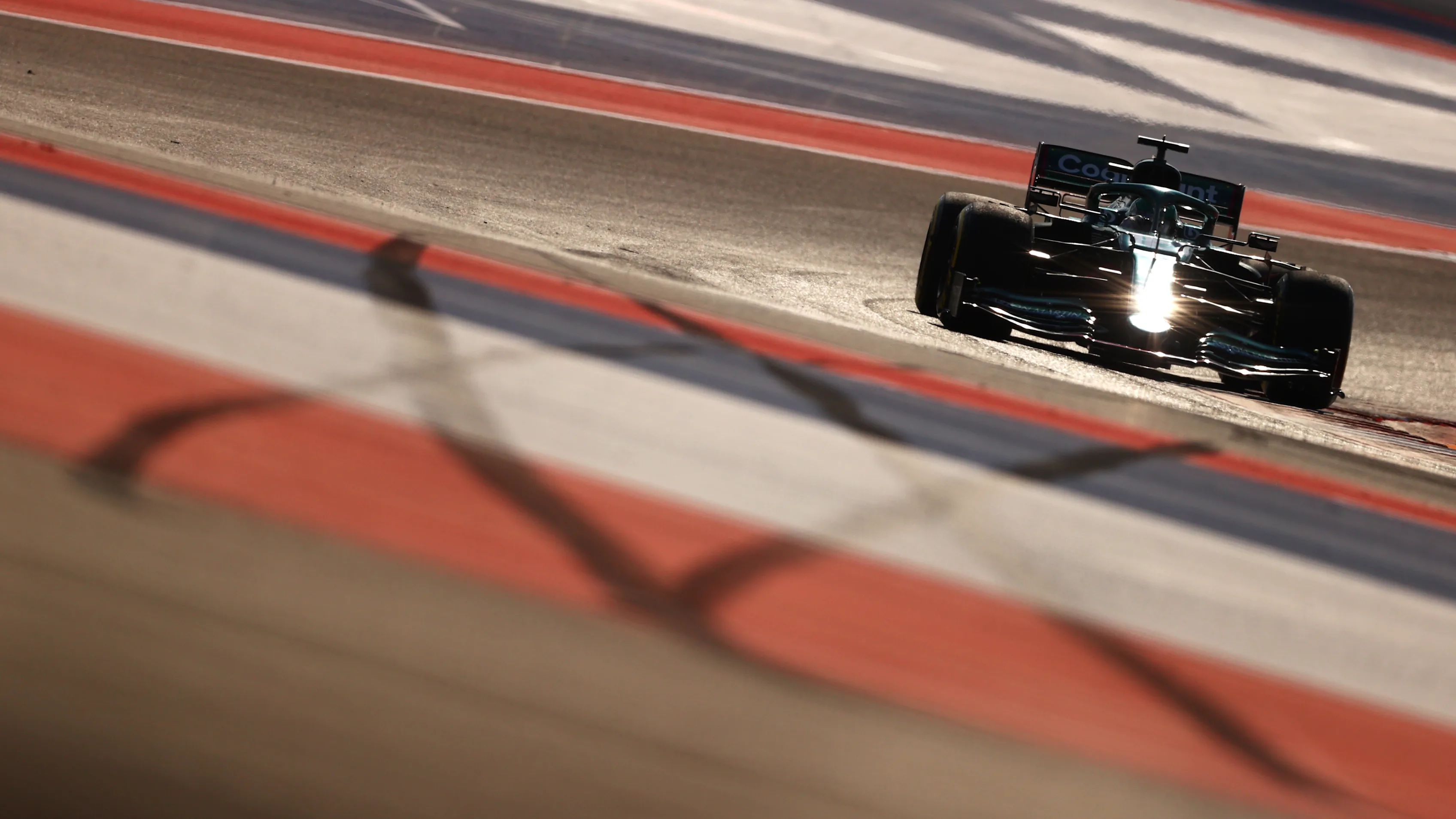 AUSTIN, TEXAS - OCTOBER 22: Lance Stroll of Canada driving the (18) Aston Martin AMR21 Mercedes during practice ahead of the F1 Grand Prix of USA at Circuit of The Americas on October 22, 2021 in Austin, Texas. (Photo by Dan Istitene - Formula 1/Formula 1 via Getty Images)