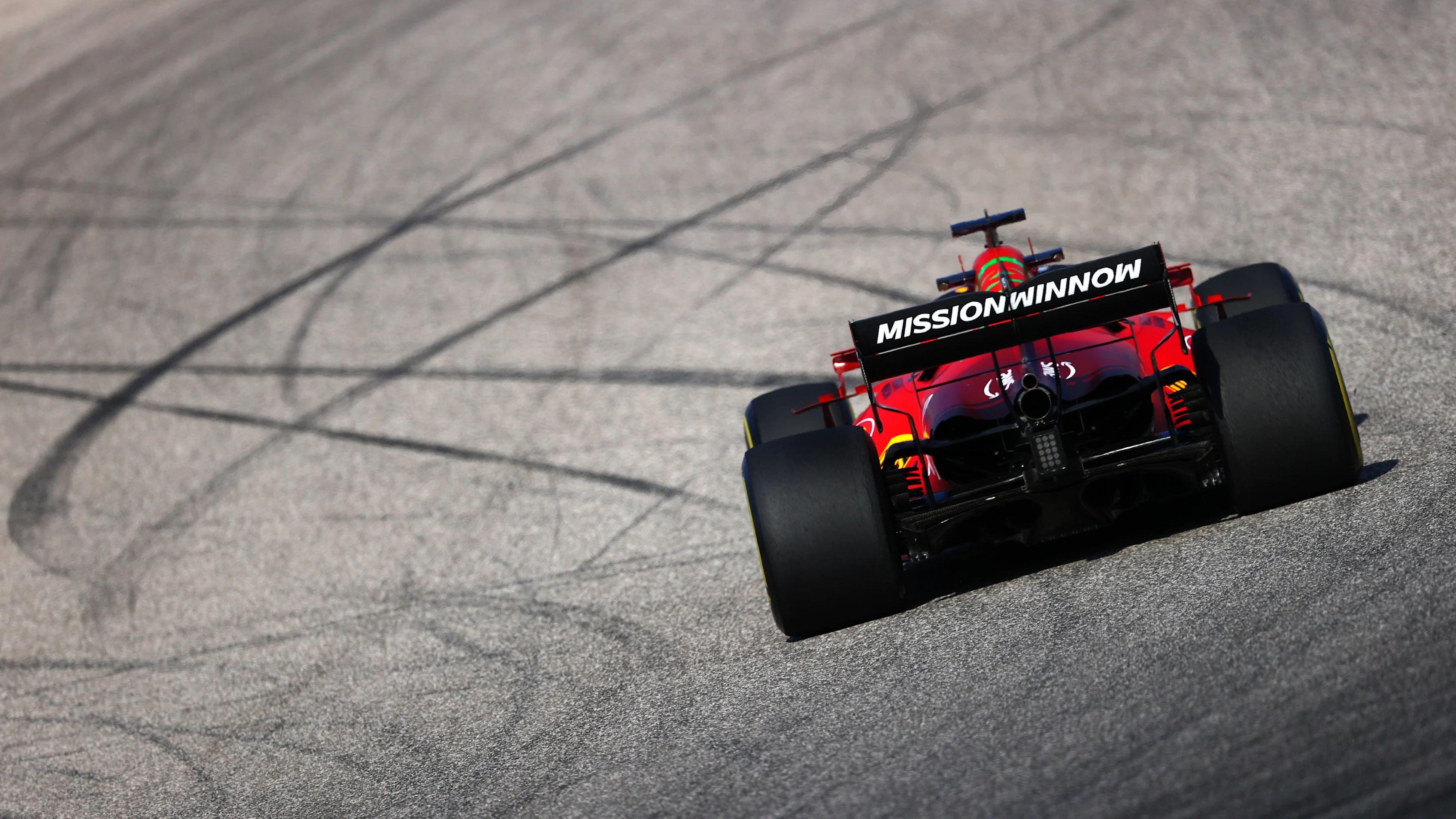 AUSTIN, TEXAS - OCTOBER 22: Charles Leclerc of Monaco driving the (16) Scuderia Ferrari SF21 during practice ahead of the F1 Grand Prix of USA at Circuit of The Americas on October 22, 2021 in Austin, Texas. (Photo by Dan Istitene - Formula 1/Formula 1 via Getty Images)
