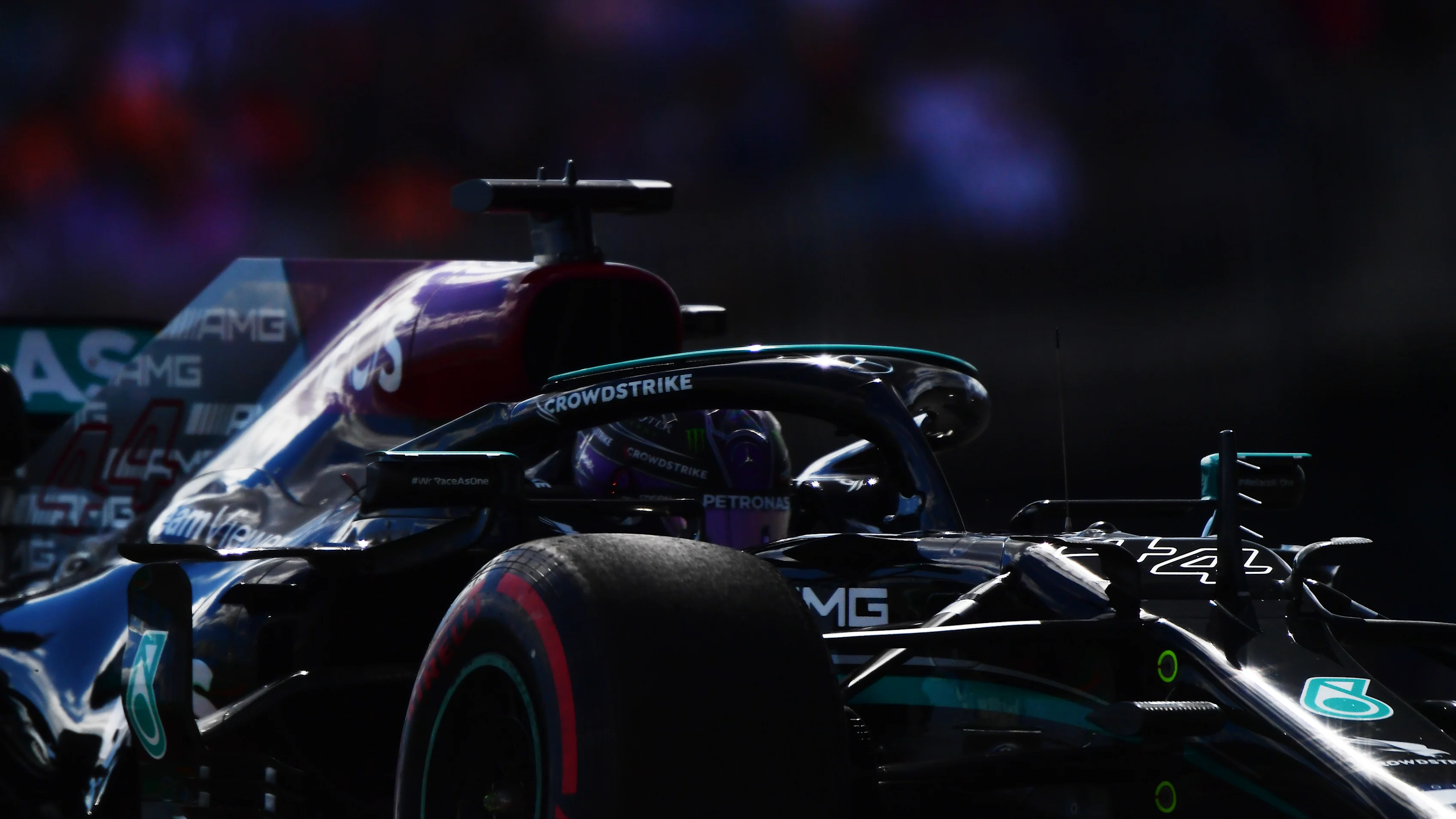 AUSTIN, TEXAS - OCTOBER 23: Lewis Hamilton of Great Britain driving the (44) Mercedes AMG Petronas