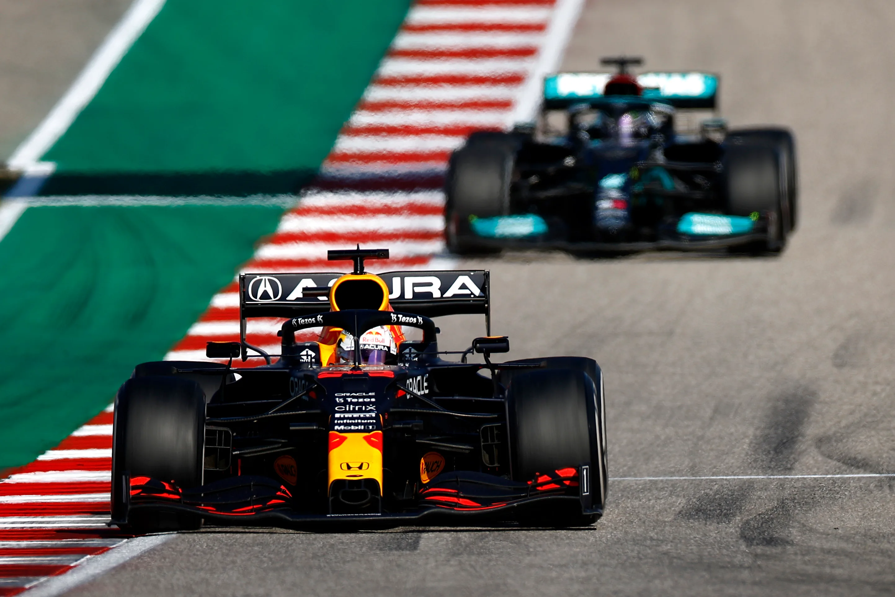 AUSTIN, TEXAS - OCTOBER 24: Max Verstappen of the Netherlands driving the (33) Red Bull Racing