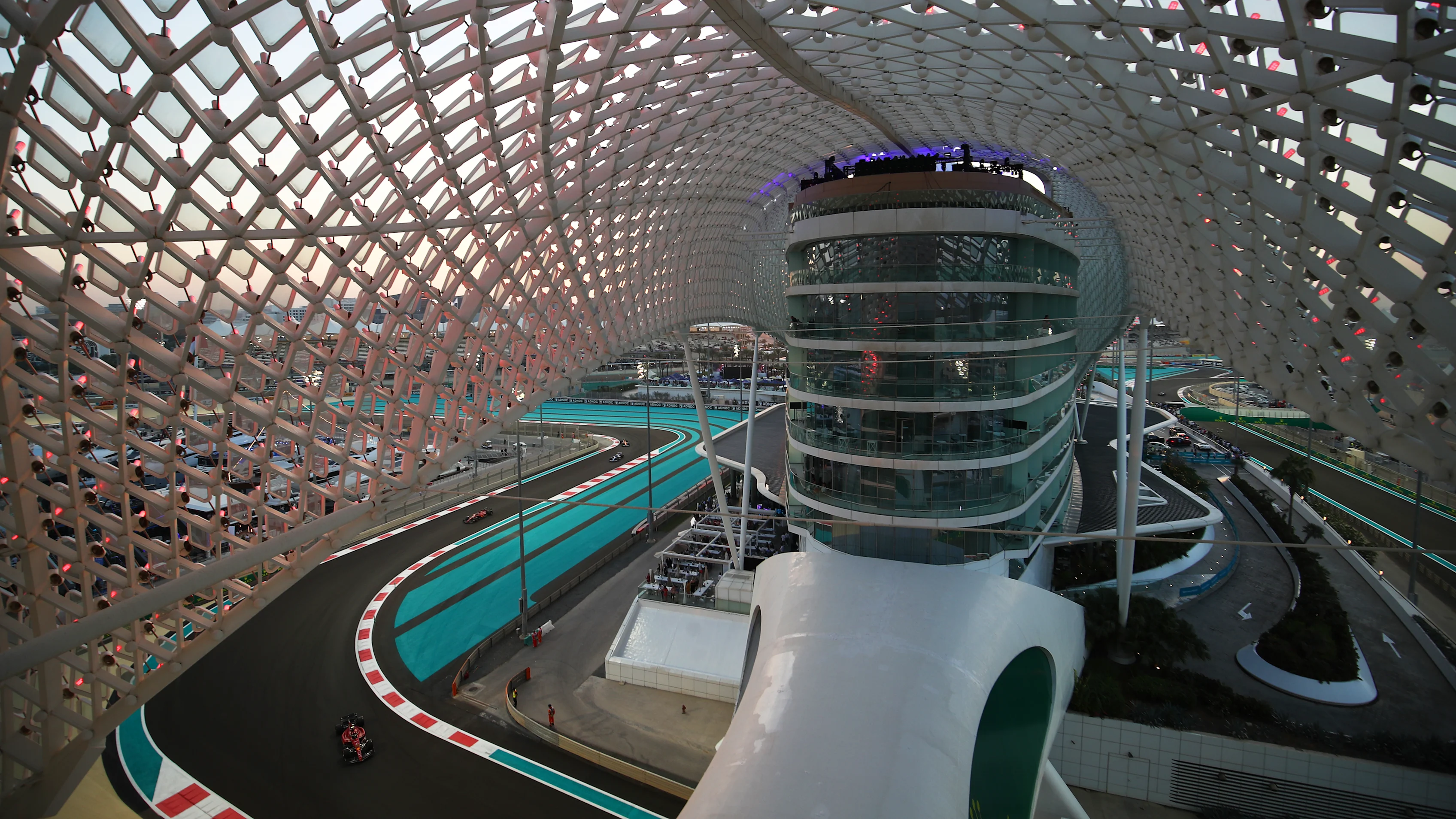 ABU DHABI, UNITED ARAB EMIRATES - NOVEMBER 18: Charles Leclerc of Monaco driving the (16) Ferrari