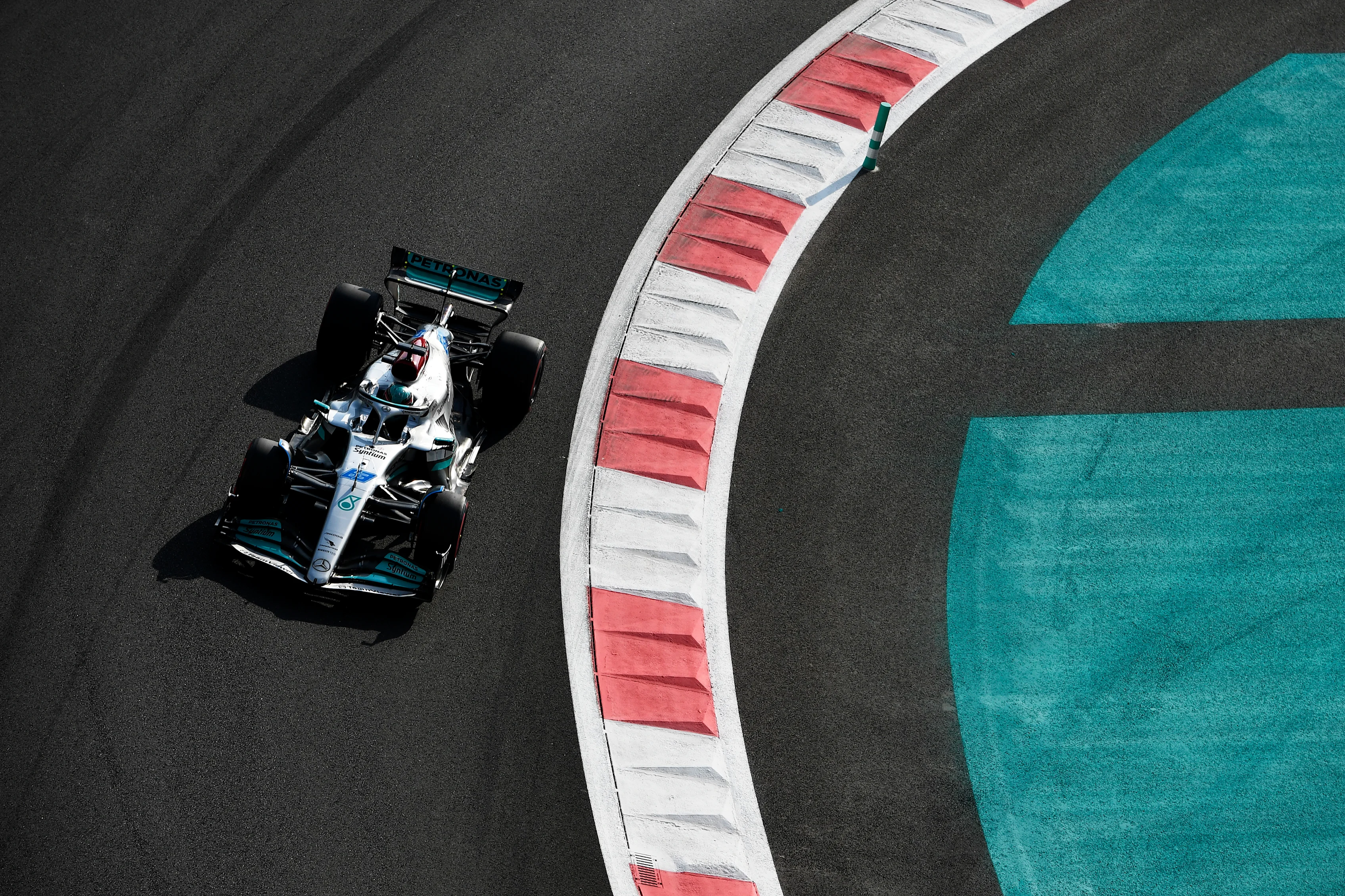 ABU DHABI, UNITED ARAB EMIRATES - NOVEMBER 19: Lewis Hamilton of Great Britain driving the (44)