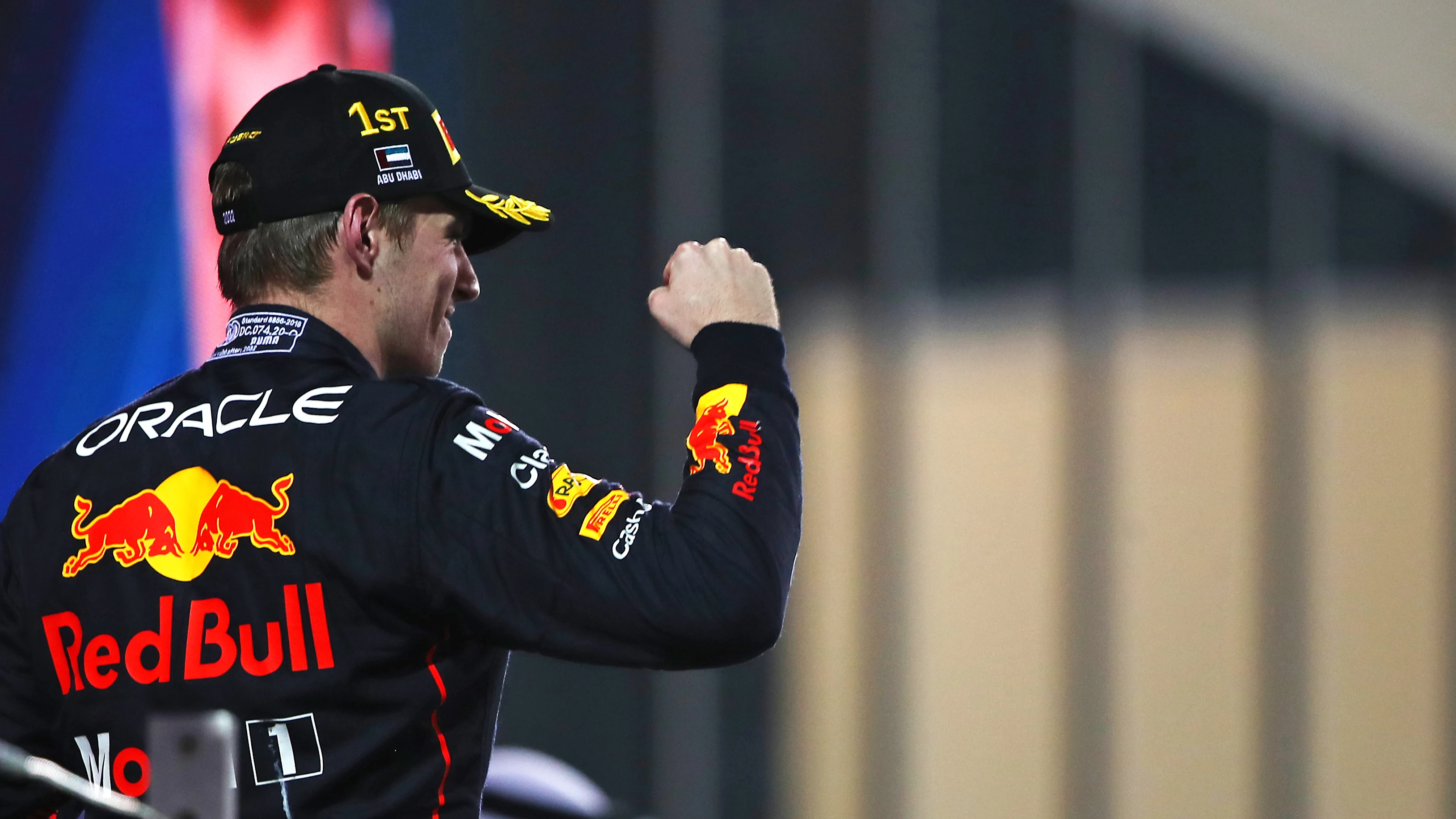 ABU DHABI, UNITED ARAB EMIRATES - NOVEMBER 20: Race winner Max Verstappen of the Netherlands and
