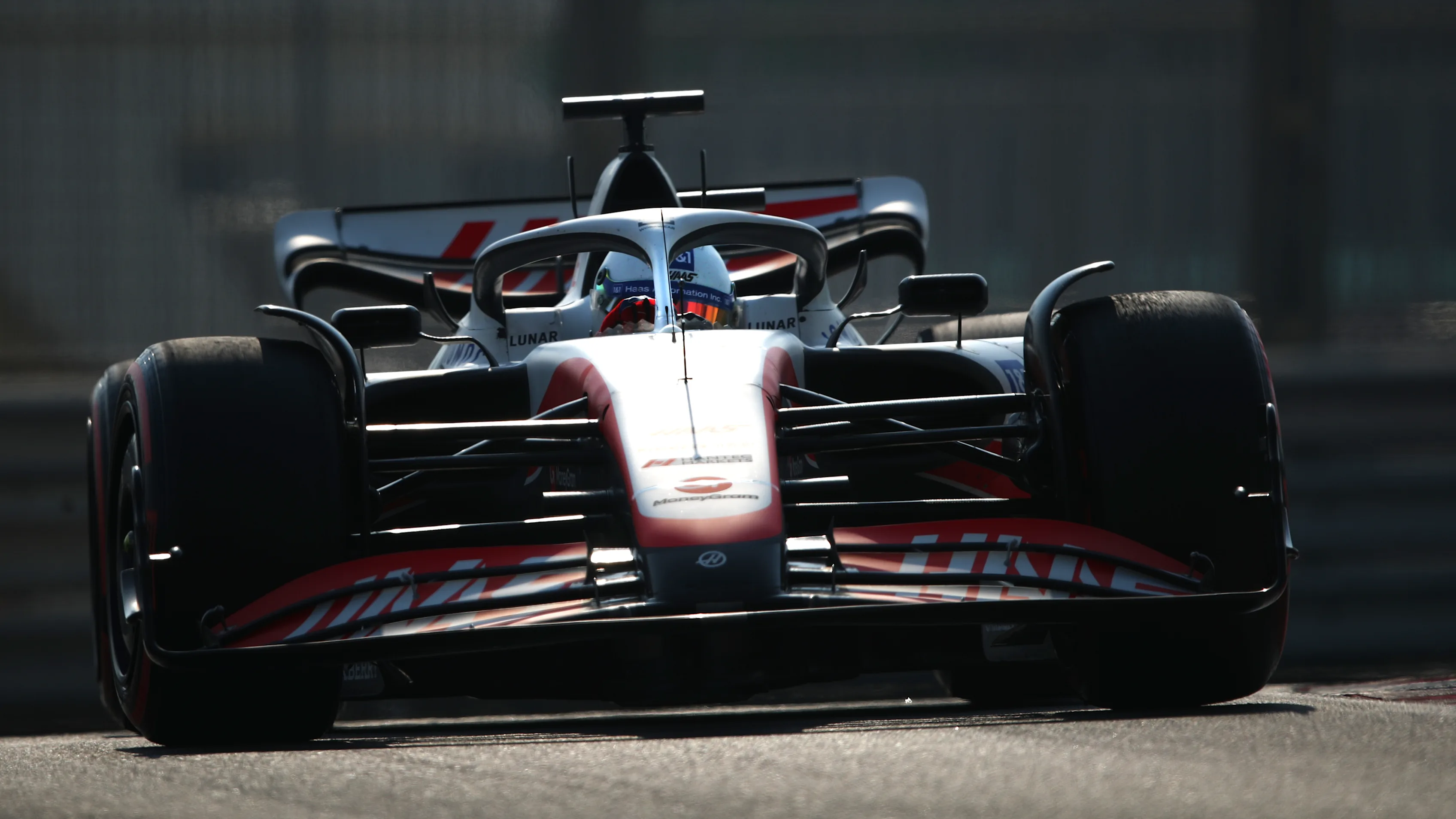 Pietro Fittipaldi of Brazil driving the (51) Haas F1 VF-22 Ferrari on track during Formula 1 testing at Yas Marina Circuit on November 22, 2022 in Abu Dhabi, United Arab Emirates. (Photo by Joe Portlock - Formula 1/Formula 1 via Getty Images)