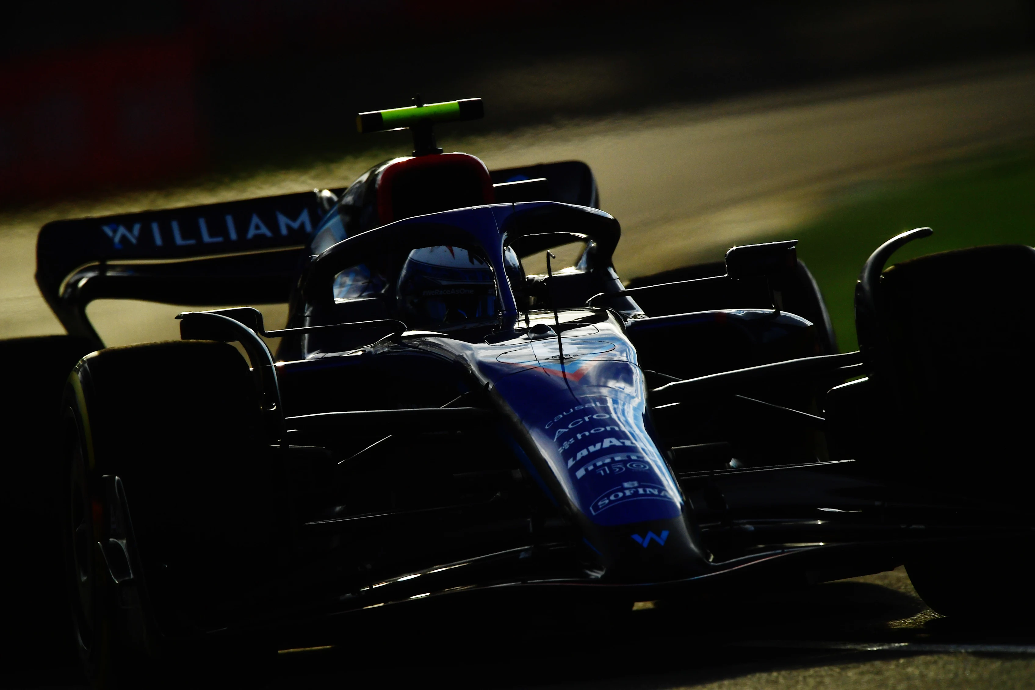 MELBOURNE, AUSTRALIA - APRIL 08: Nicholas Latifi of Canada driving the (6) Williams FW44 Mercedes on track during practice ahead of the F1 Grand Prix of Australia at Melbourne Grand Prix Circuit on April 08, 2022 in Melbourne, Australia. (Photo by Mario Renzi - Formula 1/Formula 1 via Getty Images)