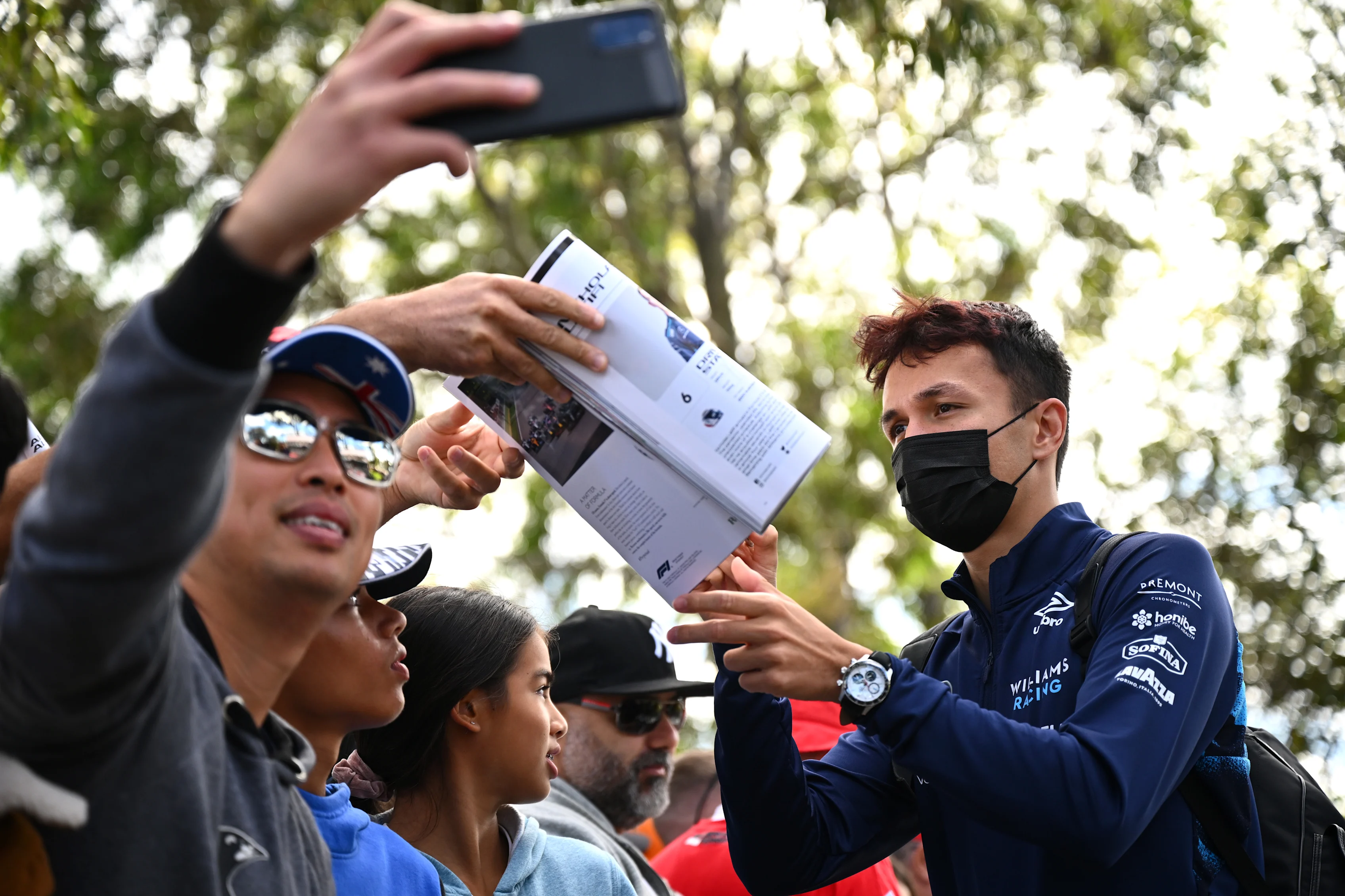 MELBOURNE, AUSTRALIA - APRIL 07: Alexander Albon of Thailand and Williams arrives at the circuit