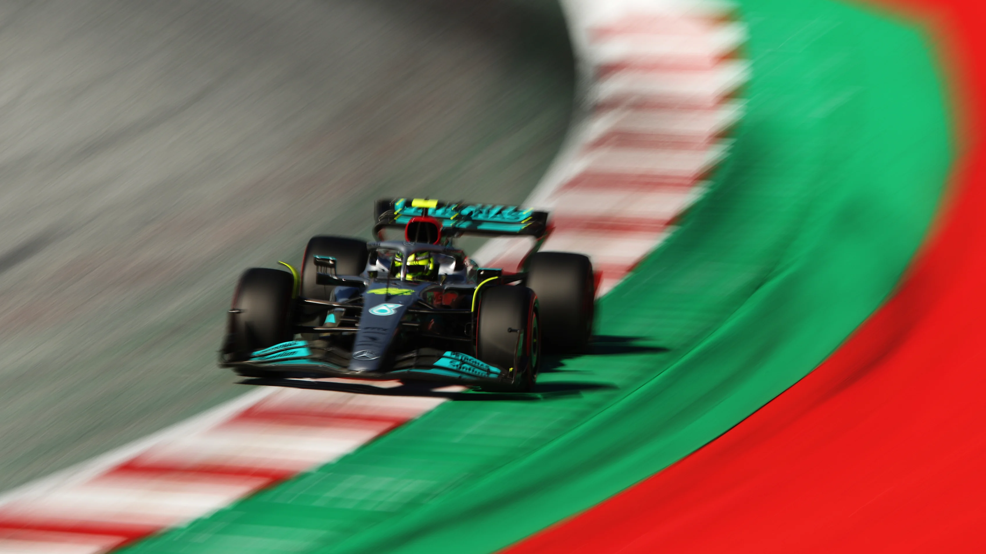 SPIELBERG, AUSTRIA - JULY 08: Lewis Hamilton of Great Britain driving the (44) Mercedes AMG