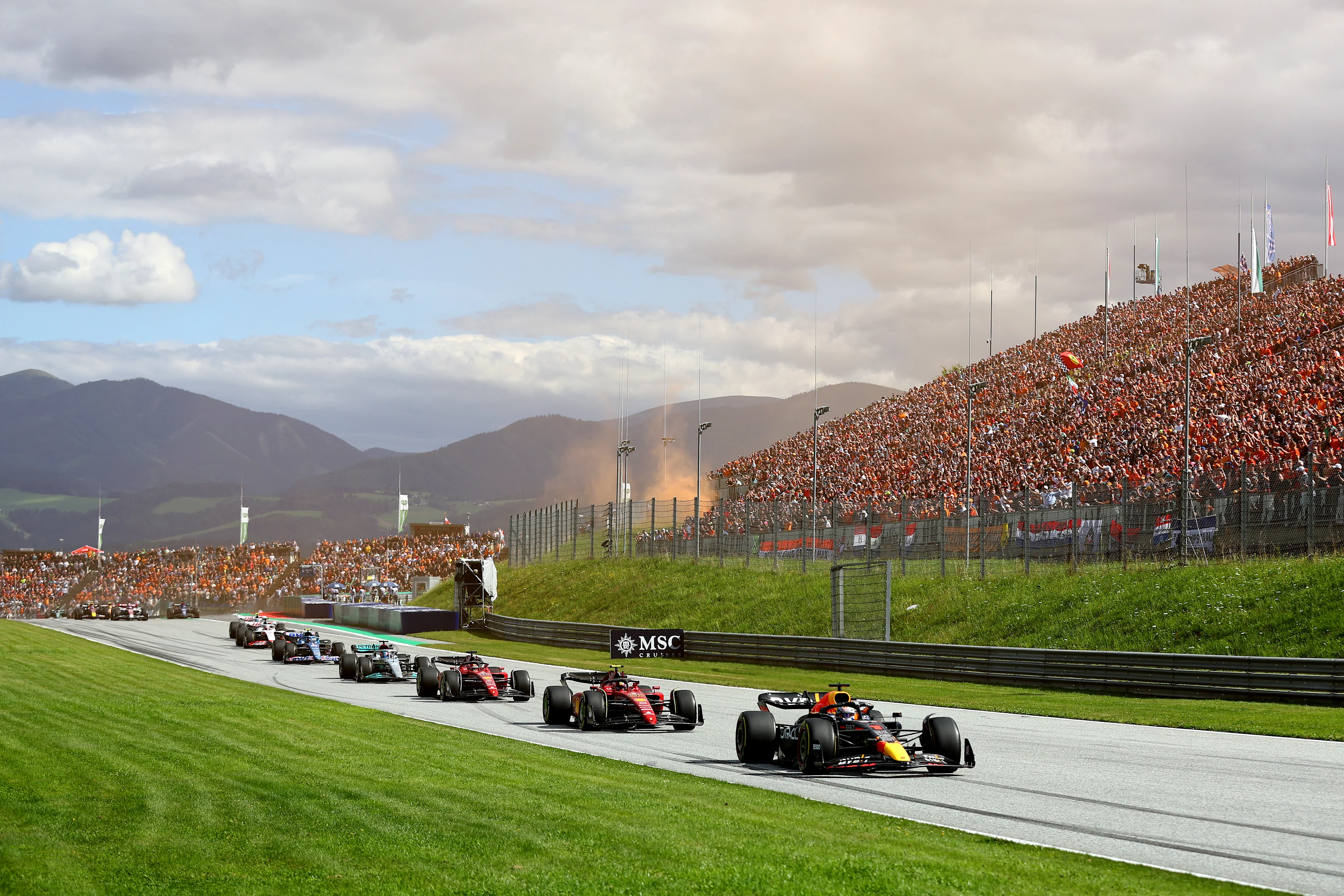 SPIELBERG, AUSTRIA - JULY 09: Max Verstappen of the Netherlands driving the (1) Oracle Red Bull
