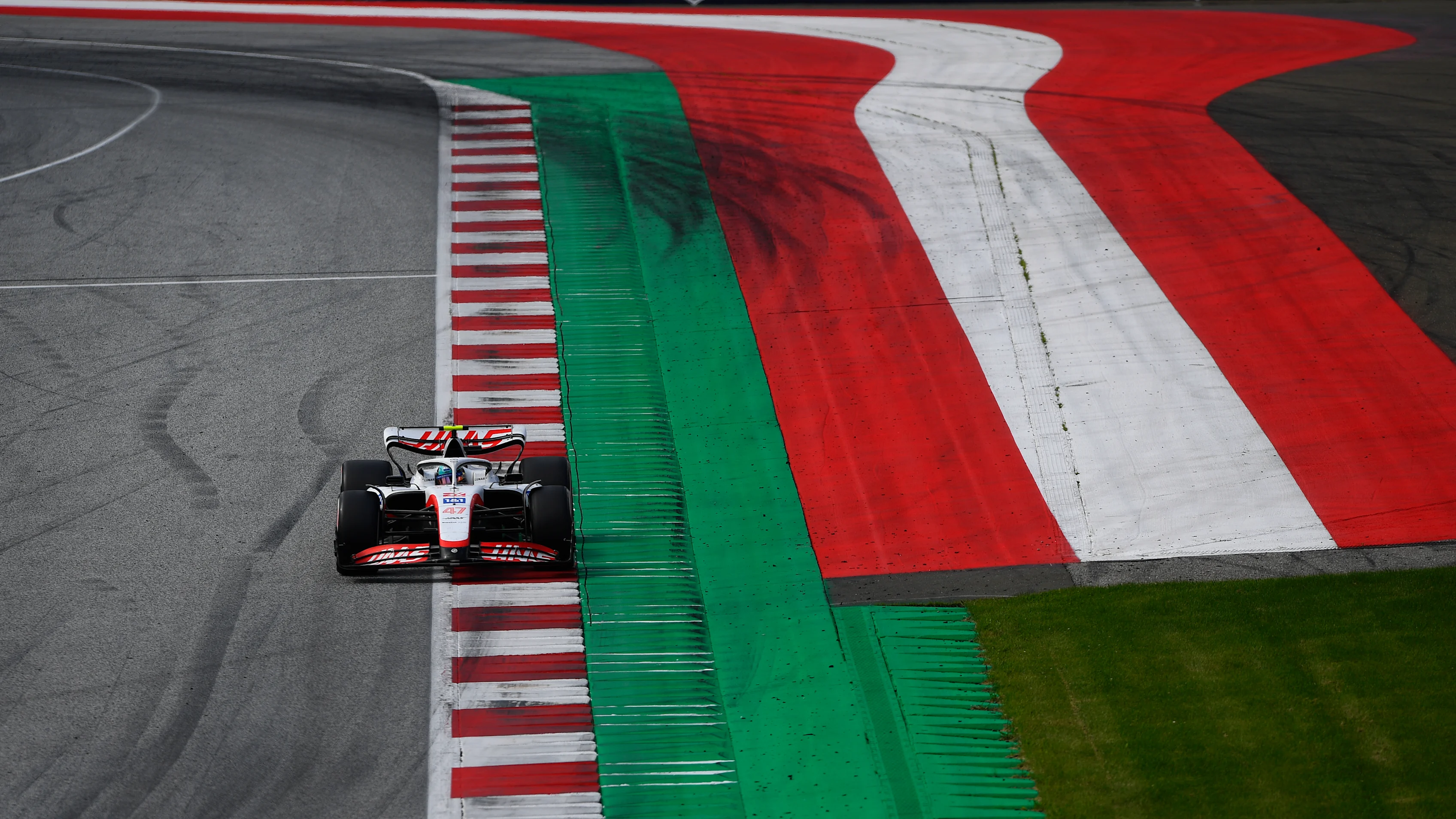 SPIELBERG, AUSTRIA - JULY 10: Mick Schumacher of Germany driving the (47) Haas F1 VF-22 Ferrari on track during the F1 Grand Prix of Austria at Red Bull Ring on July 10, 2022 in Spielberg, Austria. (Photo by Rudy Carezzevoli - Formula 1/Formula 1 via Getty Images)