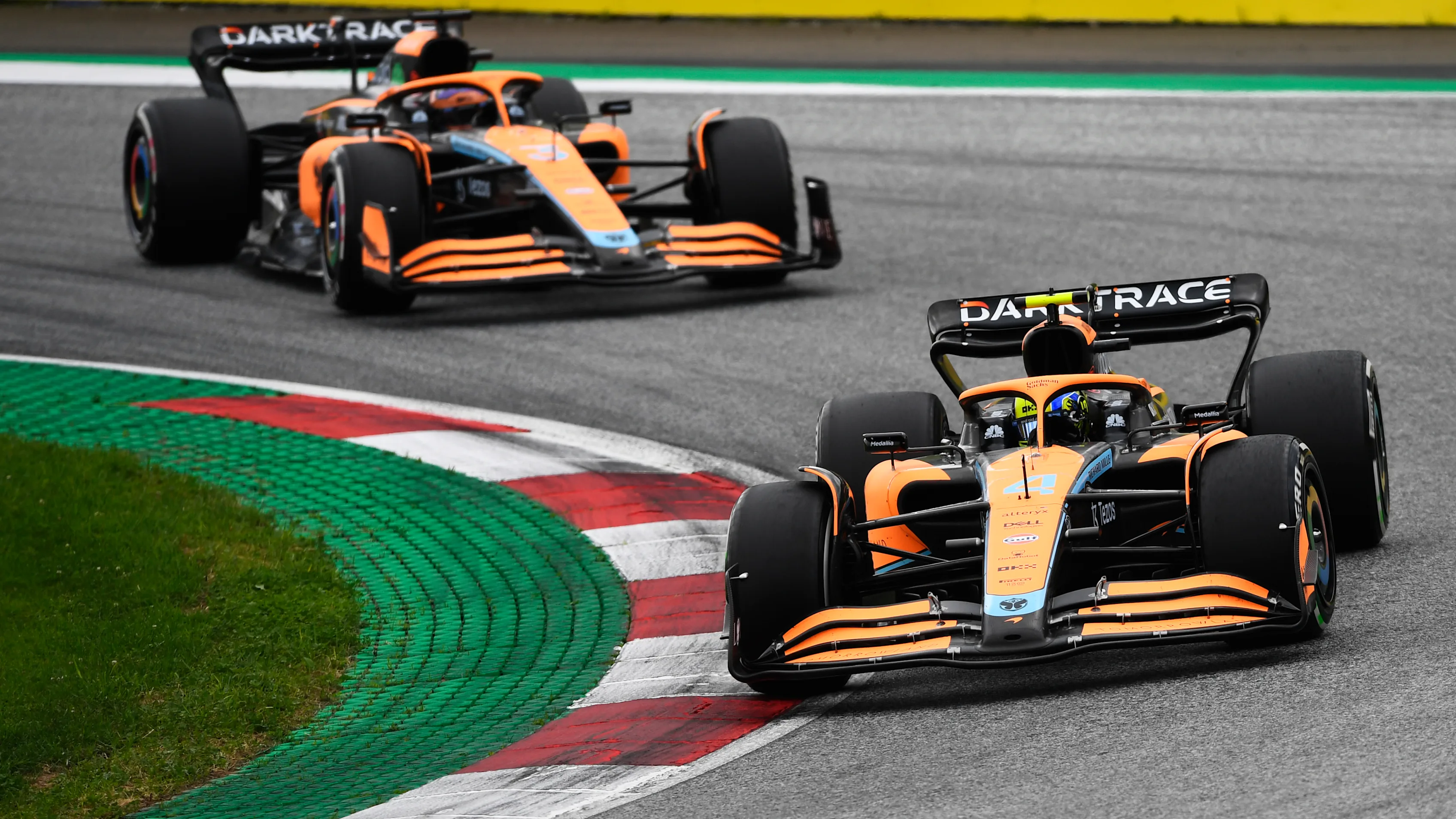SPIELBERG, AUSTRIA - JULY 10: Lando Norris of Great Britain driving the (4) McLaren MCL36 Mercedes
