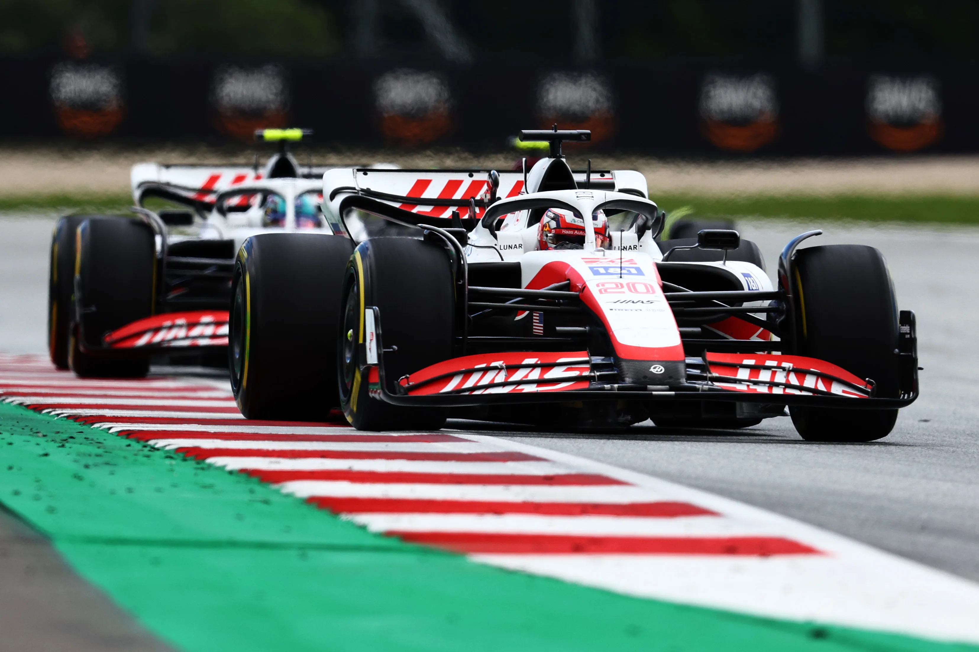 SPIELBERG, AUSTRIA - JULY 10: Kevin Magnussen of Denmark driving the (20) Haas F1 VF-22 Ferrari