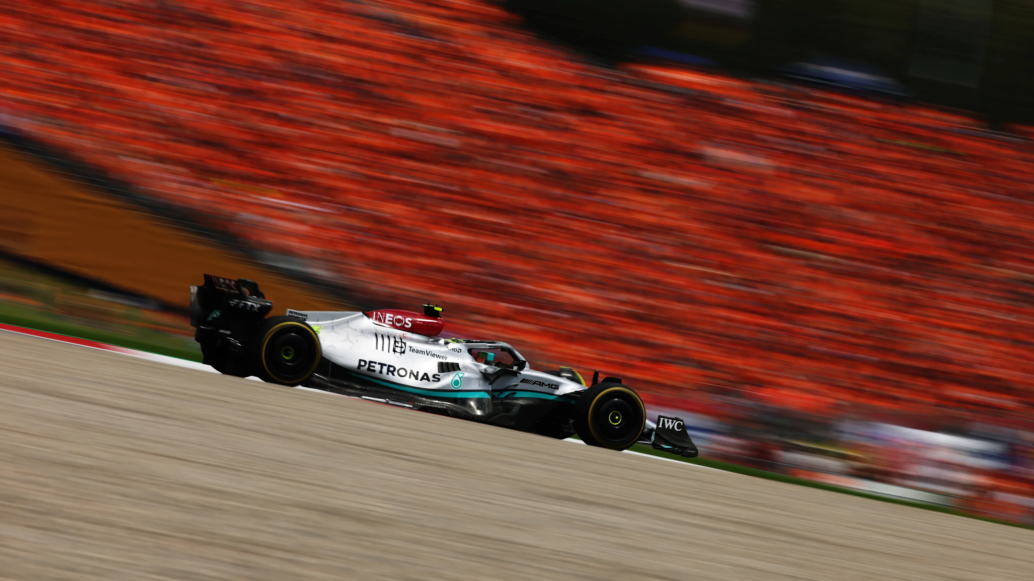 SPIELBERG, AUSTRIA - JULY 10: Lewis Hamilton of Great Britain driving the (44) Mercedes AMG