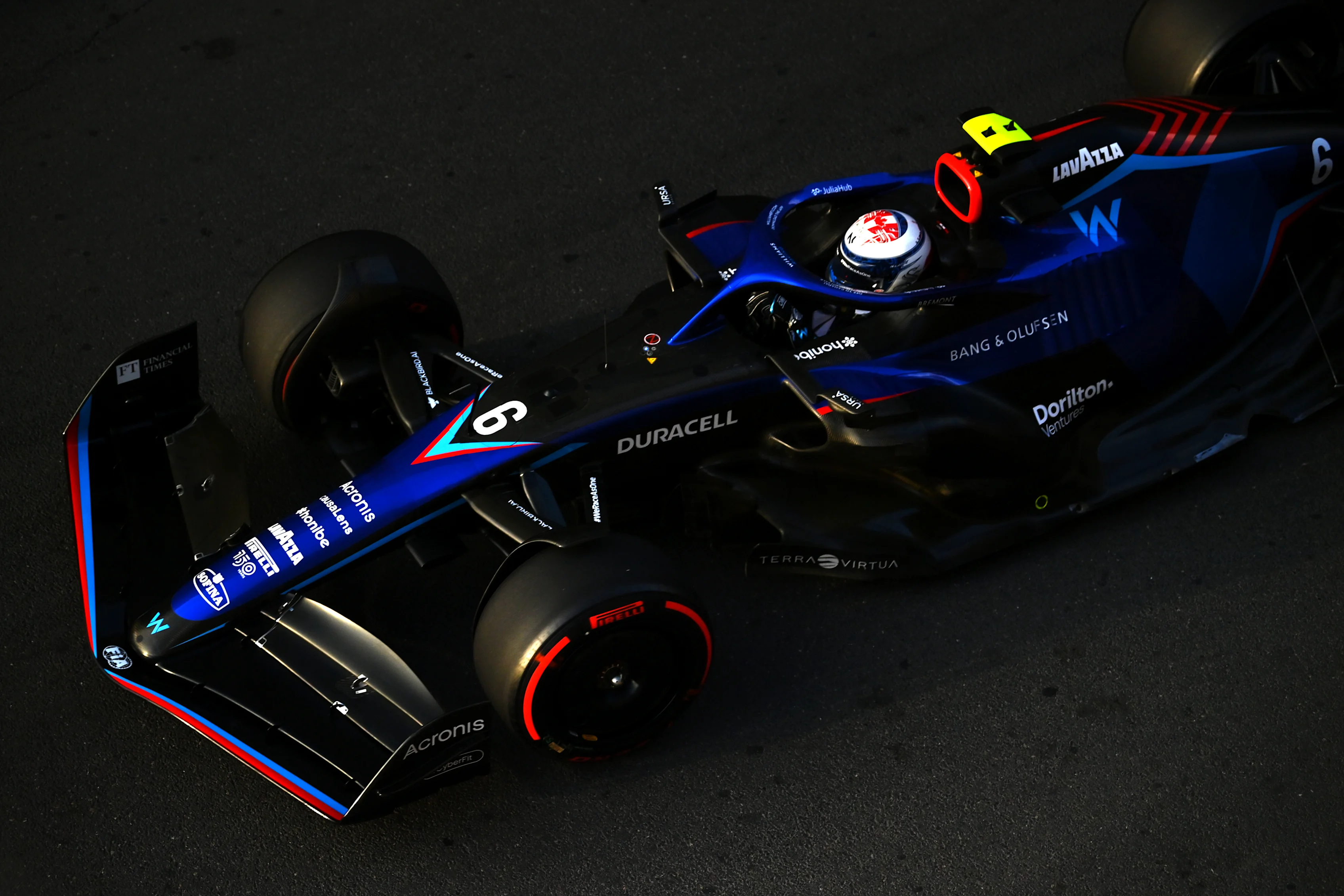 BAKU, AZERBAIJAN - JUNE 10: Nicholas Latifi of Canada driving the (6) Williams FW44 Mercedes on track during practice ahead of the F1 Grand Prix of Azerbaijan at Baku City Circuit on June 10, 2022 in Baku, Azerbaijan. (Photo by Dan Mullan/Getty Images)