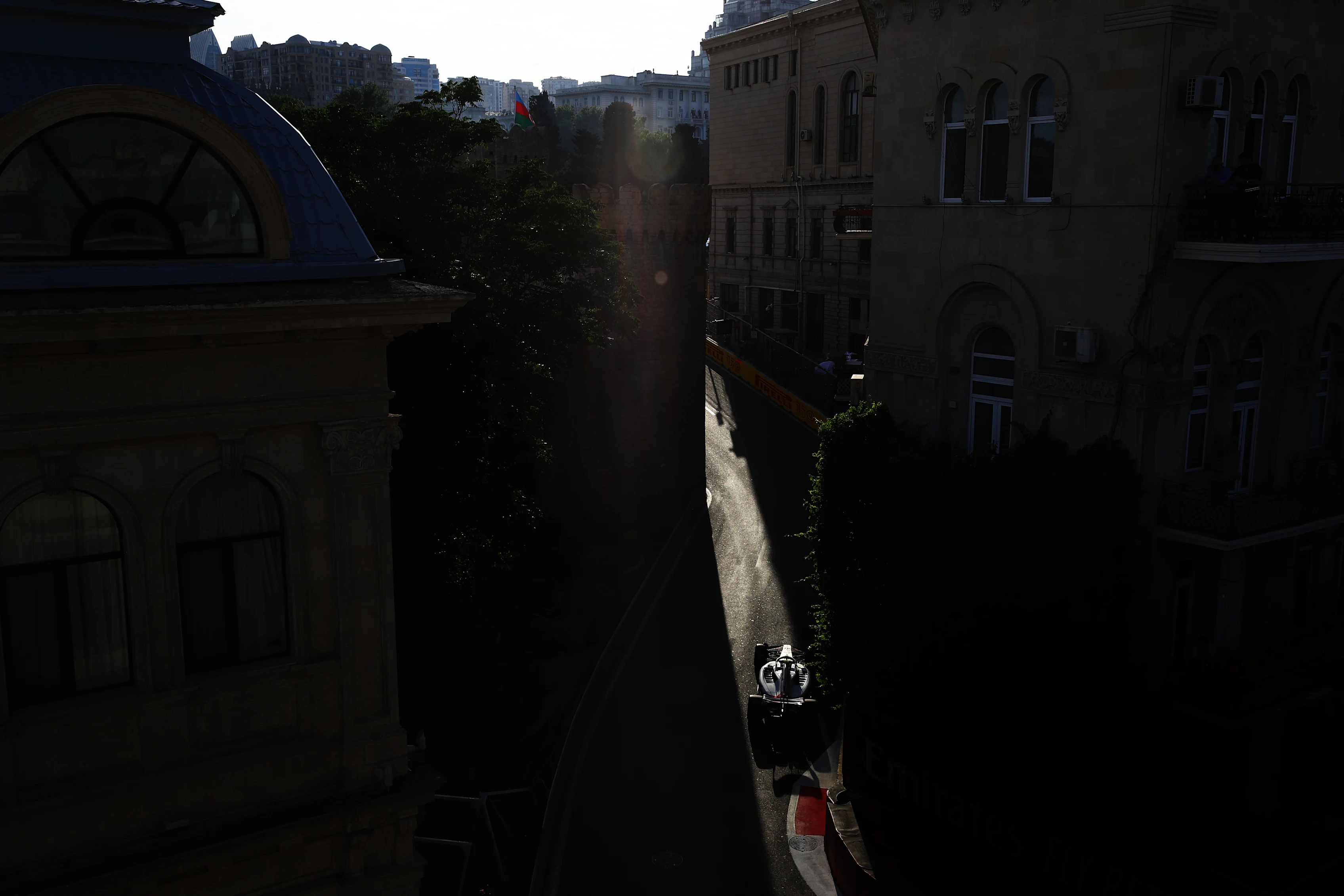 BAKU, AZERBAIJAN - JUNE 11: Mick Schumacher of Germany driving the (47) Haas F1 VF-22 Ferrari on track during qualifying ahead of the F1 Grand Prix of Azerbaijan at Baku City Circuit on June 11, 2022 in Baku, Azerbaijan. (Photo by Joe Portlock - Formula 1/Formula 1 via Getty Images)