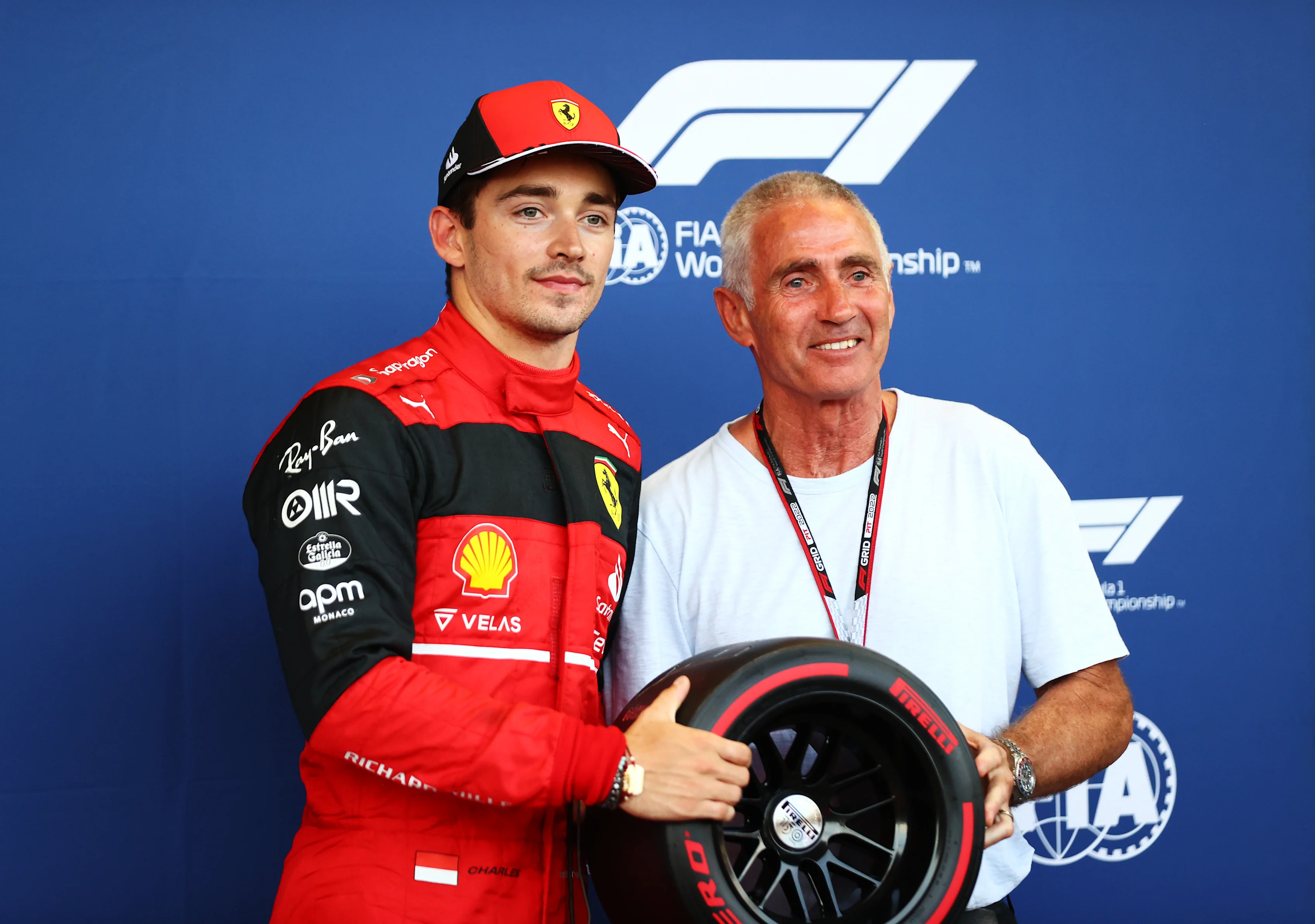 BAKU, AZERBAIJAN - JUNE 11: Pole position qualifier Charles Leclerc of Monaco and Ferrari is