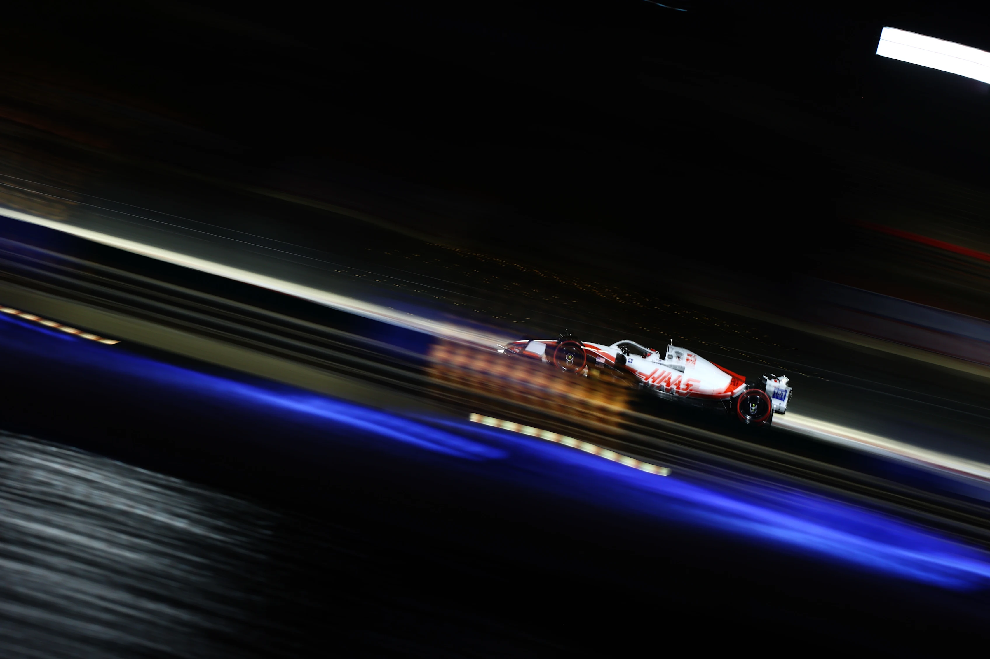 BAHRAIN, BAHRAIN - MARCH 18: Kevin Magnussen of Denmark driving the (20) Haas F1 VF-22 Ferrari on track during practice ahead of the F1 Grand Prix of Bahrain at Bahrain International Circuit on March 18, 2022 in Bahrain, Bahrain. (Photo by Dan Istitene - Formula 1/Formula 1 via Getty Images)