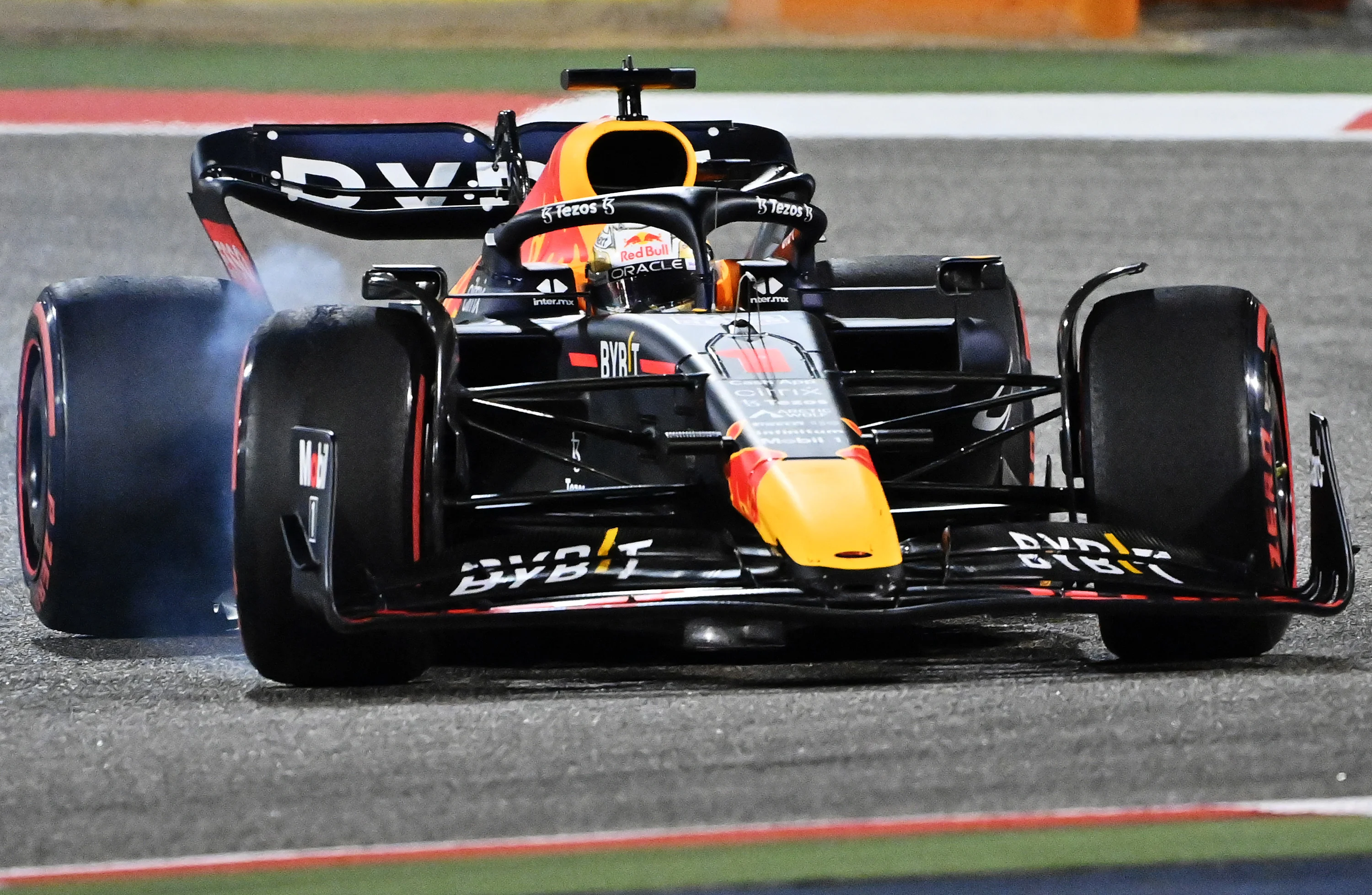 BAHRAIN, BAHRAIN - MARCH 20: Max Verstappen of the Netherlands driving the (1) Oracle Red Bull