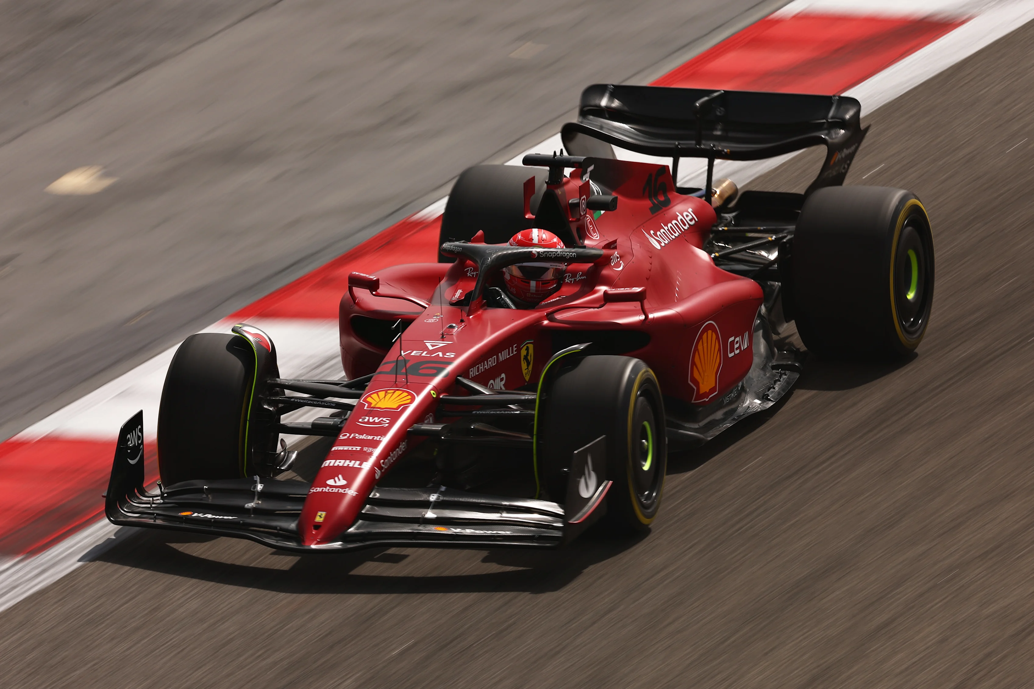 BAHRAIN, BAHRAIN - MARCH 11: Charles Leclerc of Monaco driving (16) the Ferrari F1-75 on track