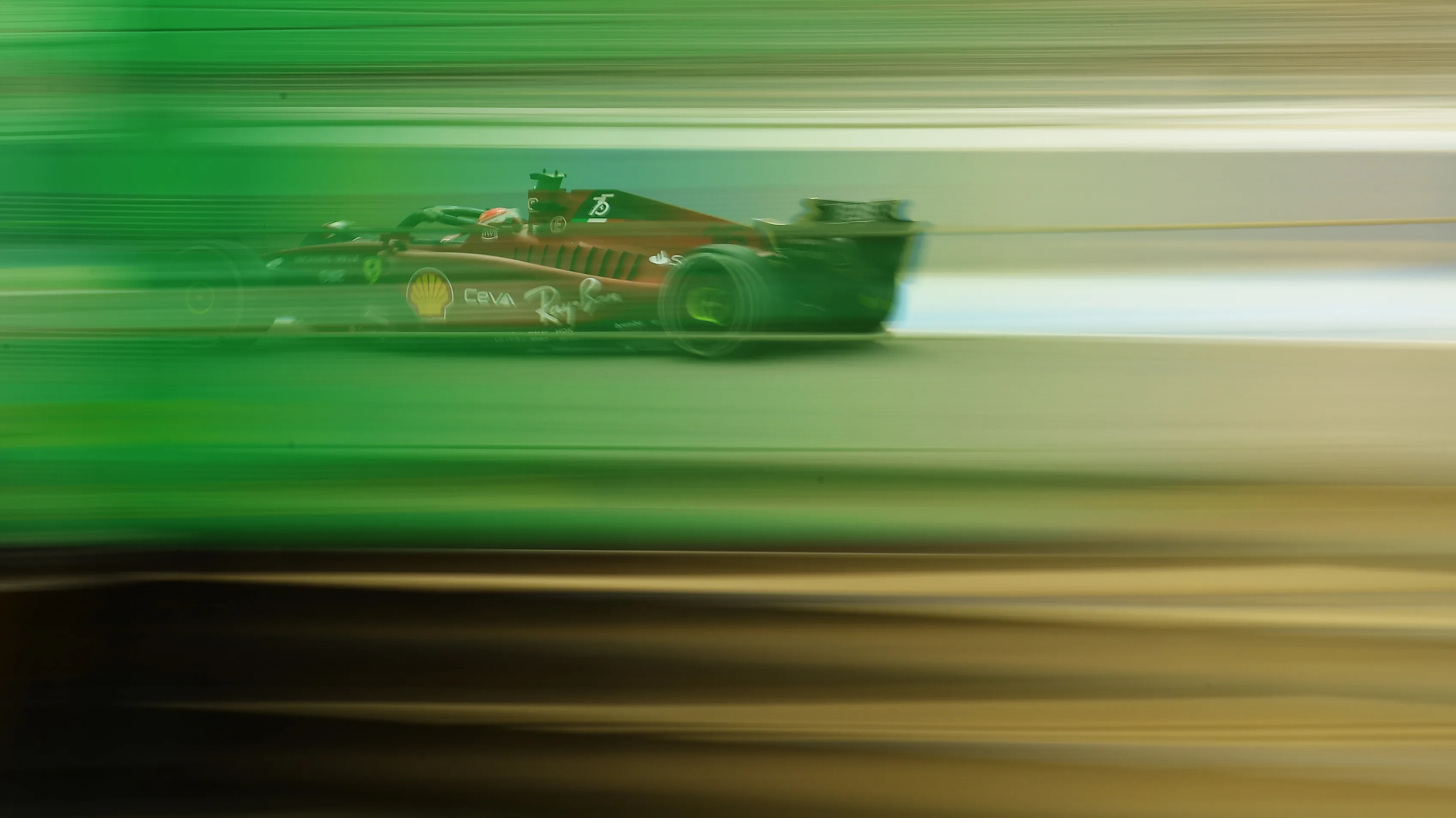 BAHRAIN, BAHRAIN - MARCH 11: Charles Leclerc of Monaco driving (16) the Ferrari F1-75 on track during Day Two of F1 Testing at Bahrain International Circuit on March 11, 2022 in Bahrain, Bahrain. (Photo by Mario Renzi - Formula 1/Formula 1 via Getty Images)