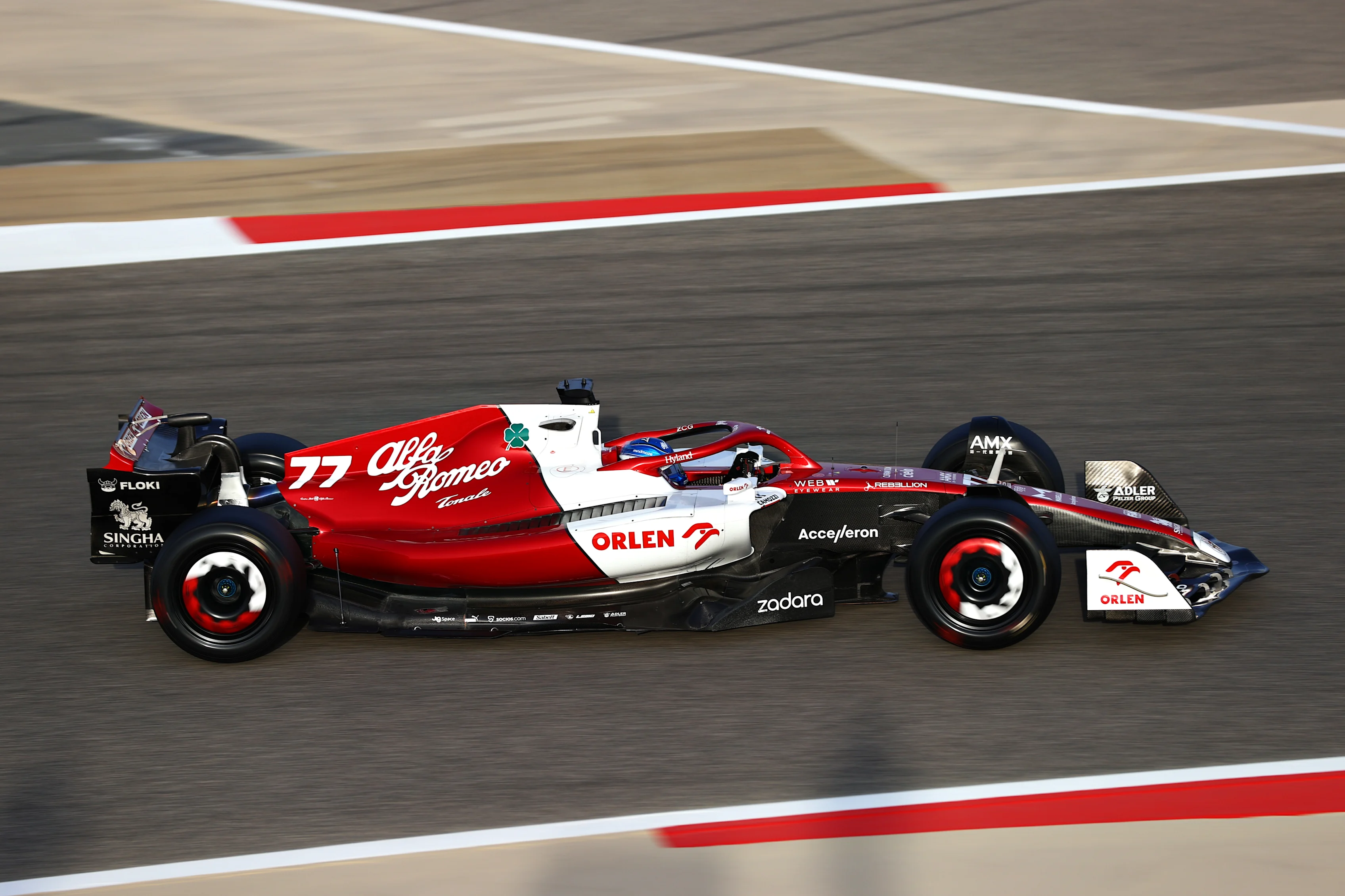 BAHRAIN, BAHRAIN - MARCH 12: Valtteri Bottas of Finland driving the (77) Alfa Romeo F1 C42 Ferrari on track during Day Three of F1 Testing at Bahrain International Circuit on March 12, 2022 in Bahrain, Bahrain. (Photo by Dan Istitene - Formula 1/Formula 1 via Getty Images)
