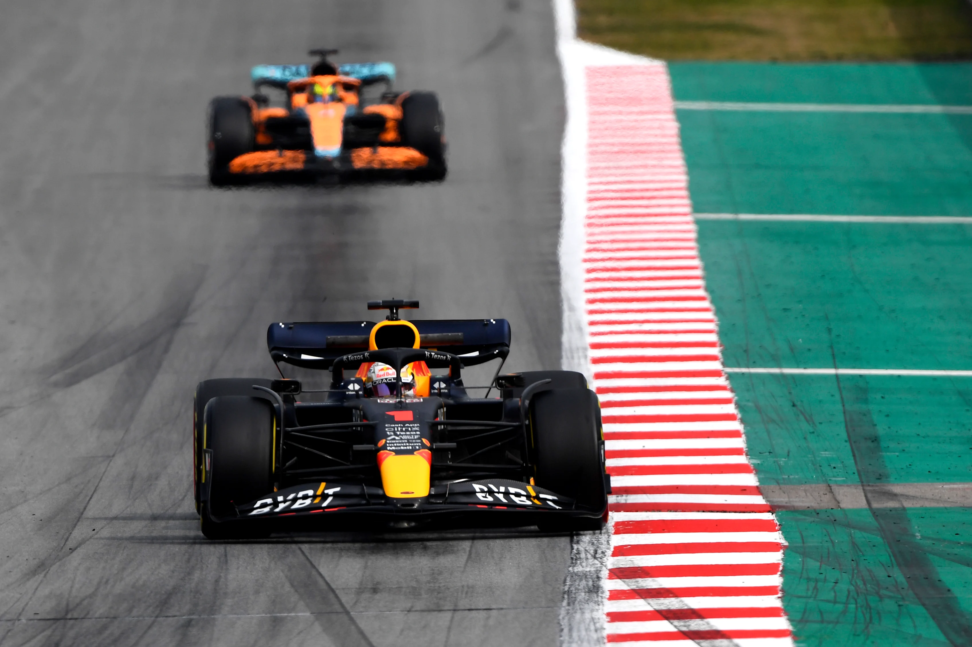 BARCELONA, SPAIN - FEBRUARY 25: Max Verstappen of the Netherlands driving the (1) Oracle Red Bull
