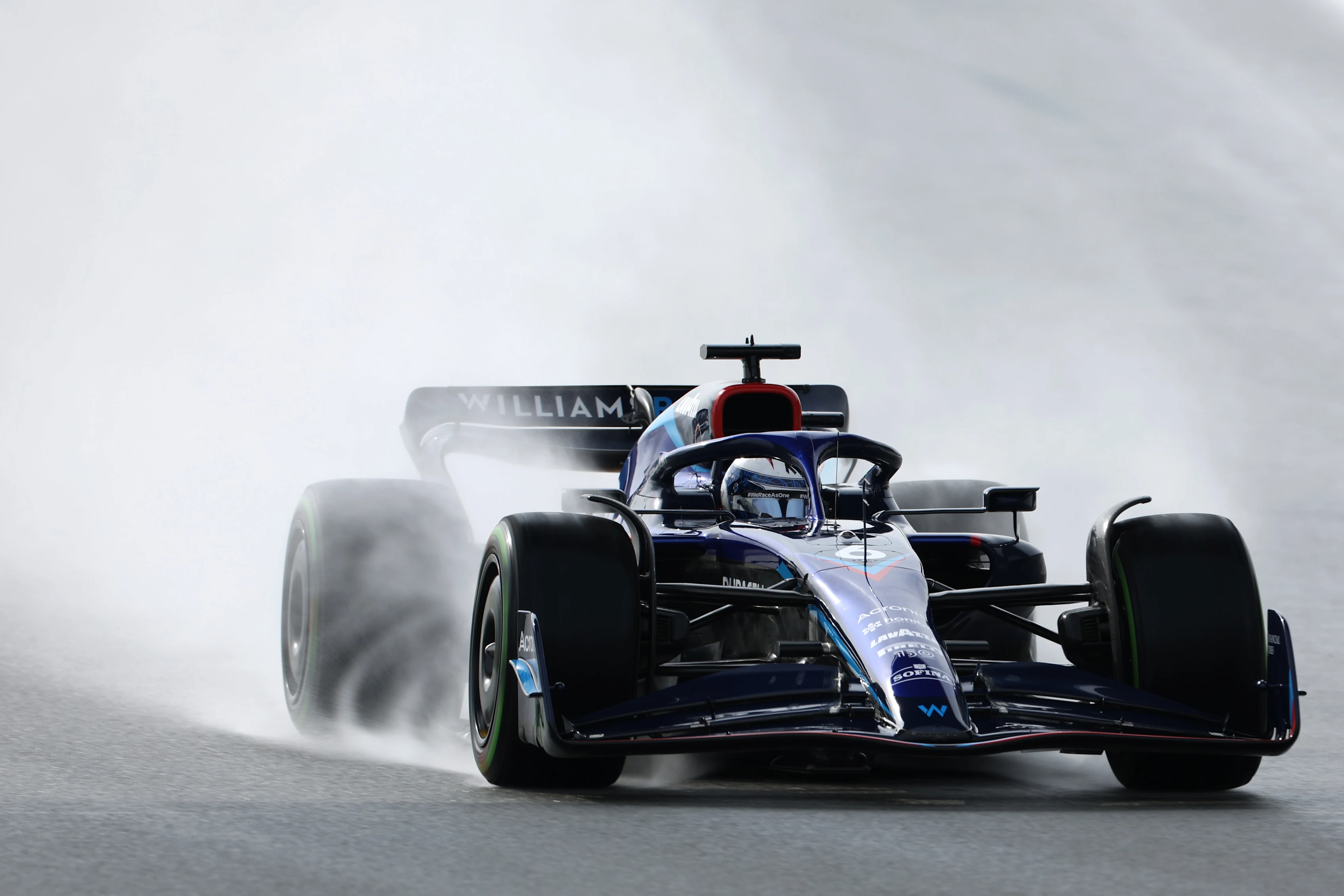 BARCELONA, SPAIN - FEBRUARY 25: Nicholas Latifi of Canada driving the (6) Williams FW44 Mercedes on