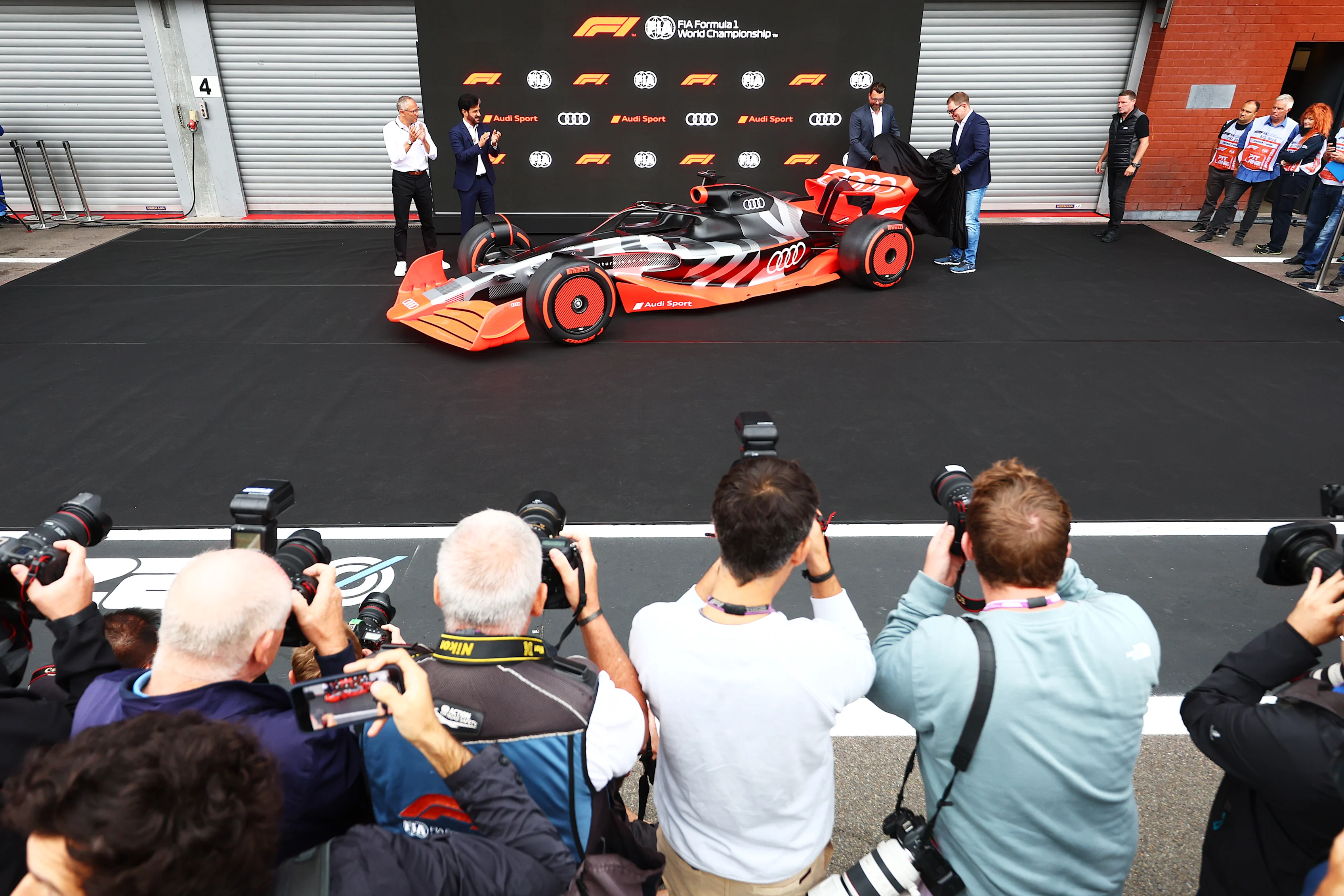 SPA, BELGIUM - AUGUST 26: (L-R) Stefano Domenicali, CEO of the Formula One Group, Mohammed ben