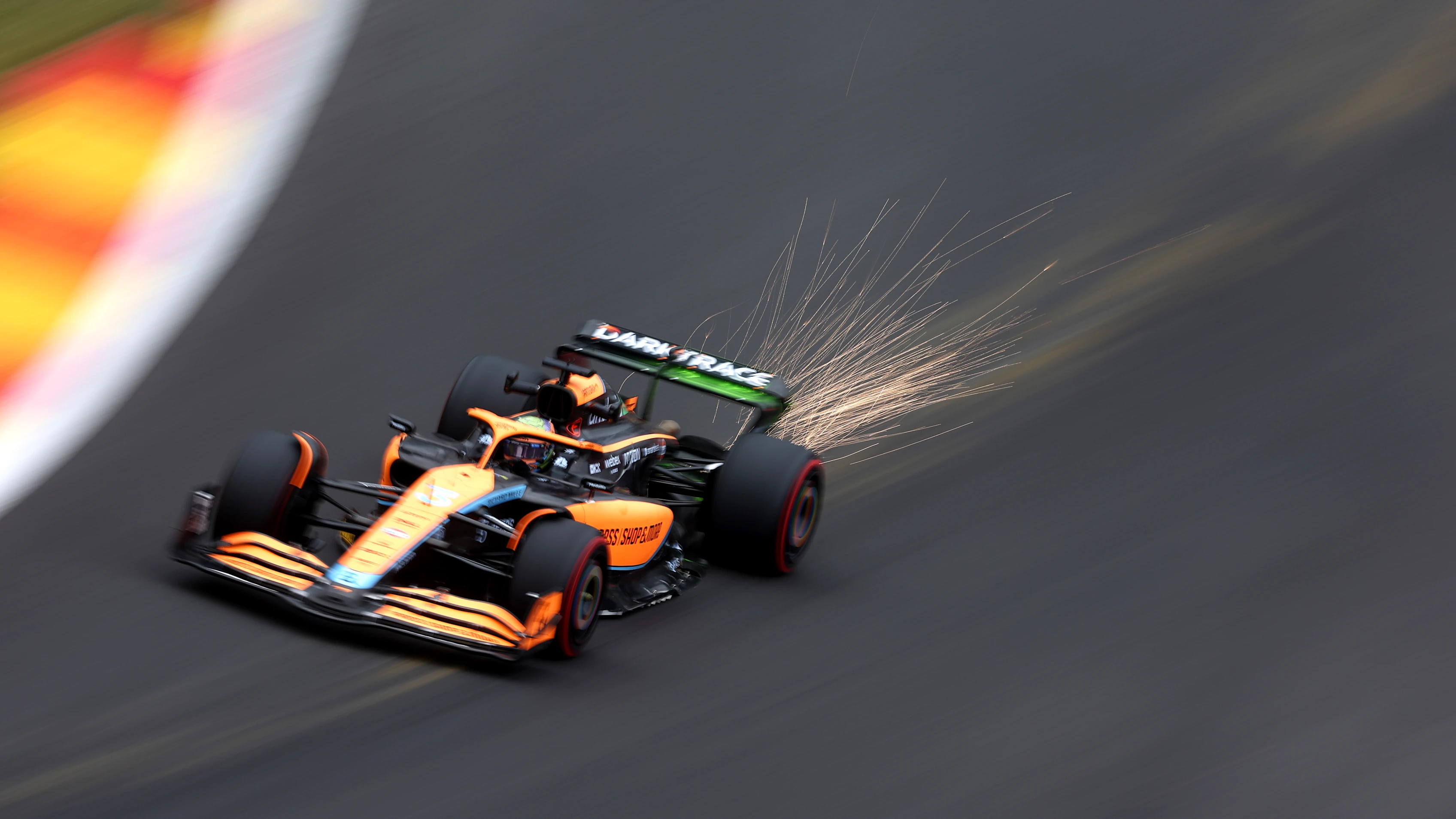 SPA, BELGIUM - AUGUST 26: Daniel Ricciardo of Australia driving the (3) McLaren MCL36 Mercedes on