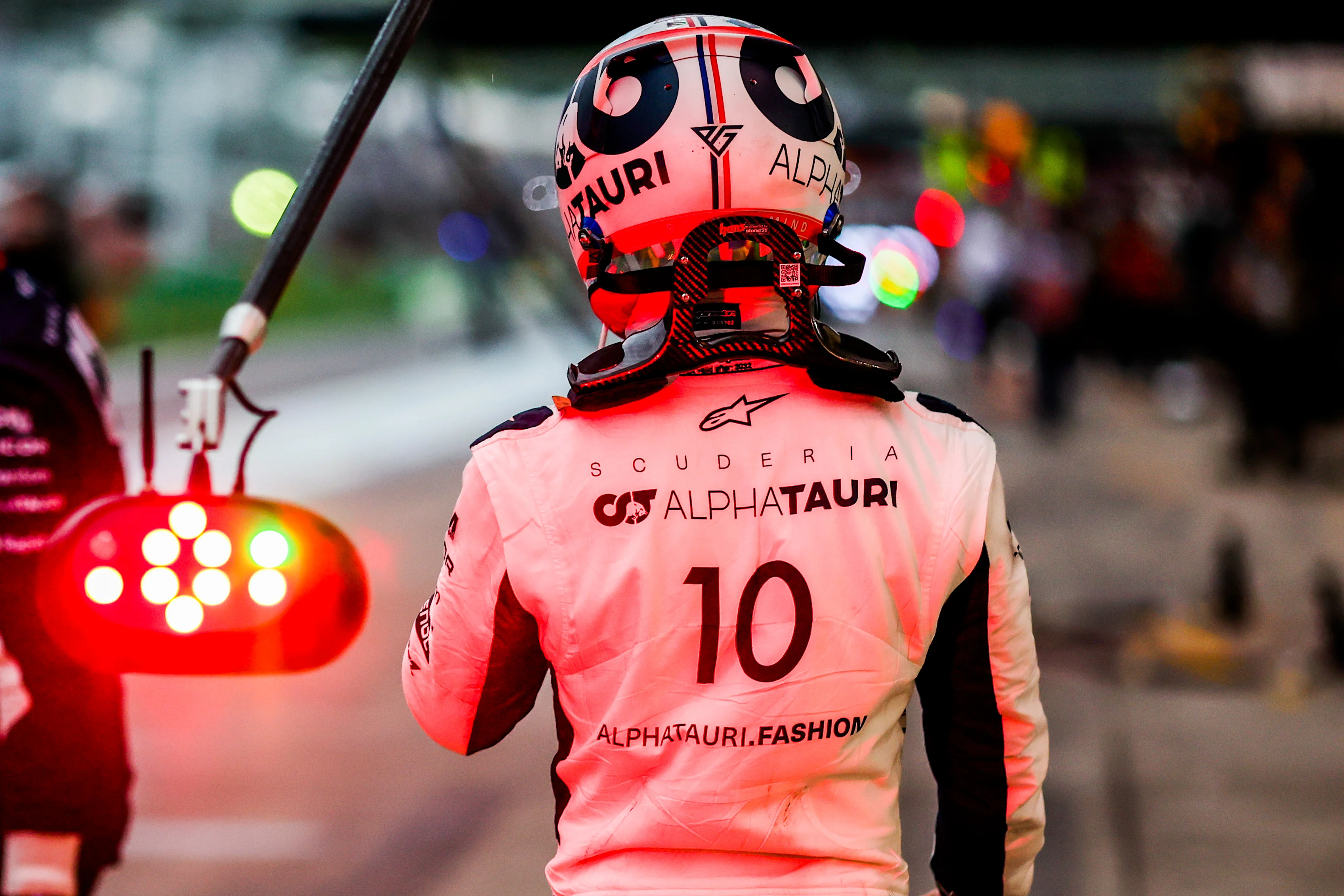 SAO PAULO, BRAZIL - NOVEMBER 11: Pierre Gasly of Scuderia AlphaTauri and France  during practice/qualifying ahead of the F1 Grand Prix of Brazil at Autodromo Jose Carlos Pace on November 11, 2022 in Sao Paulo, Brazil. (Photo by Peter Fox/Getty Images)