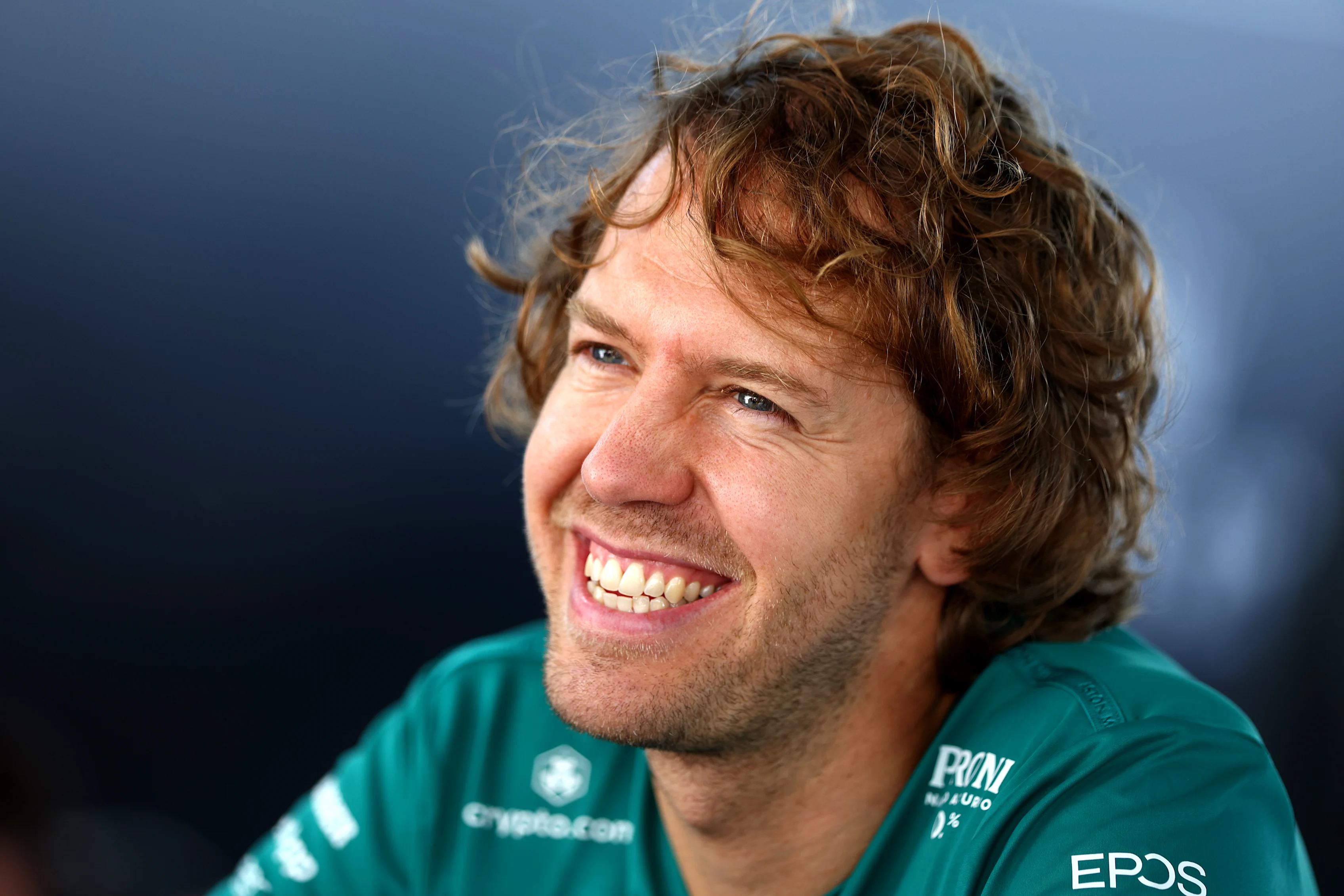 MONTREAL, QUEBEC - JUNE 17: Sebastian Vettel of Germany and Aston Martin F1 Team talks to the media