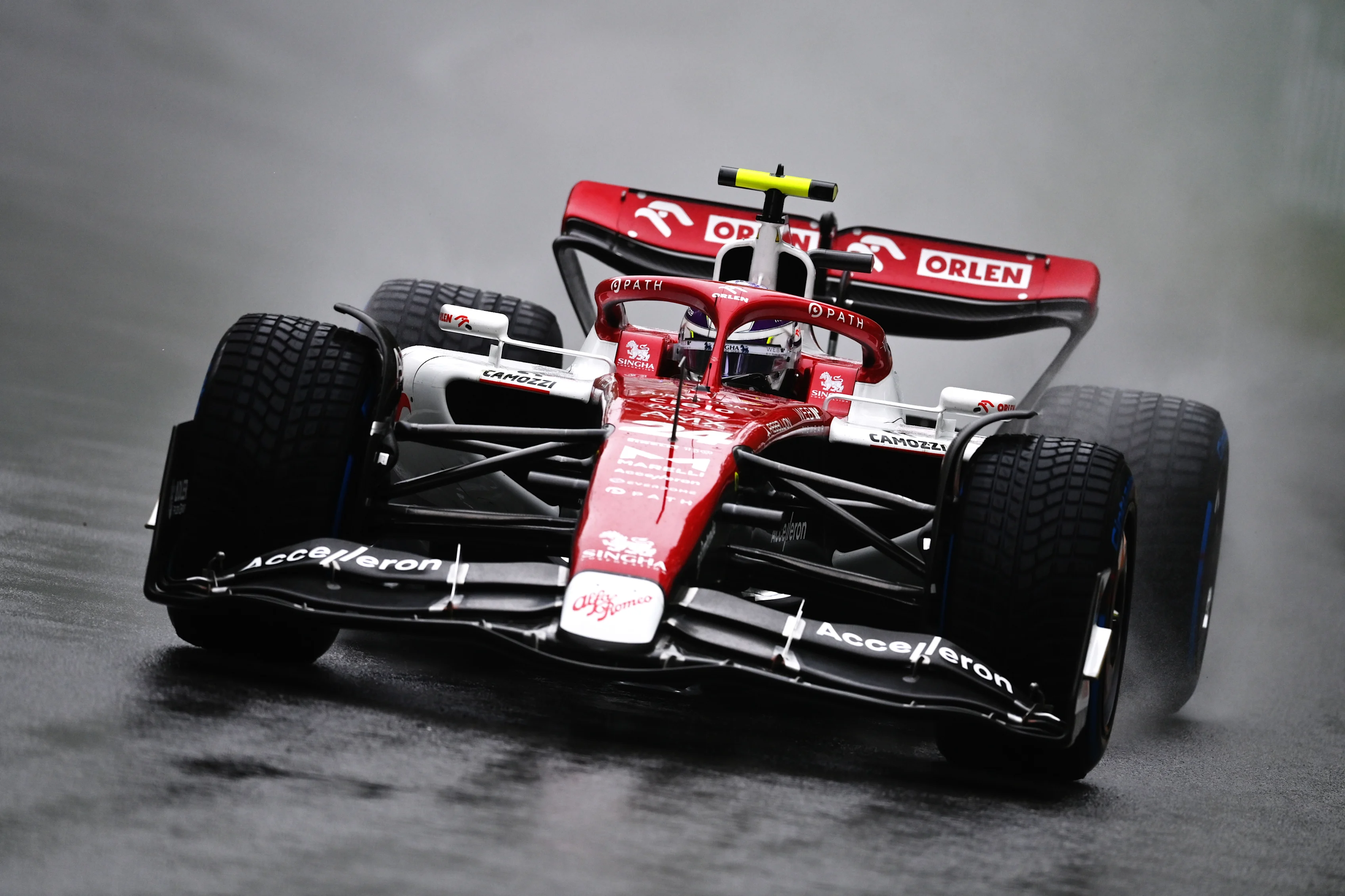 MONTREAL, QUEBEC - JUNE 18: Zhou Guanyu of China driving the (24) Alfa Romeo F1 C42 Ferrari in the