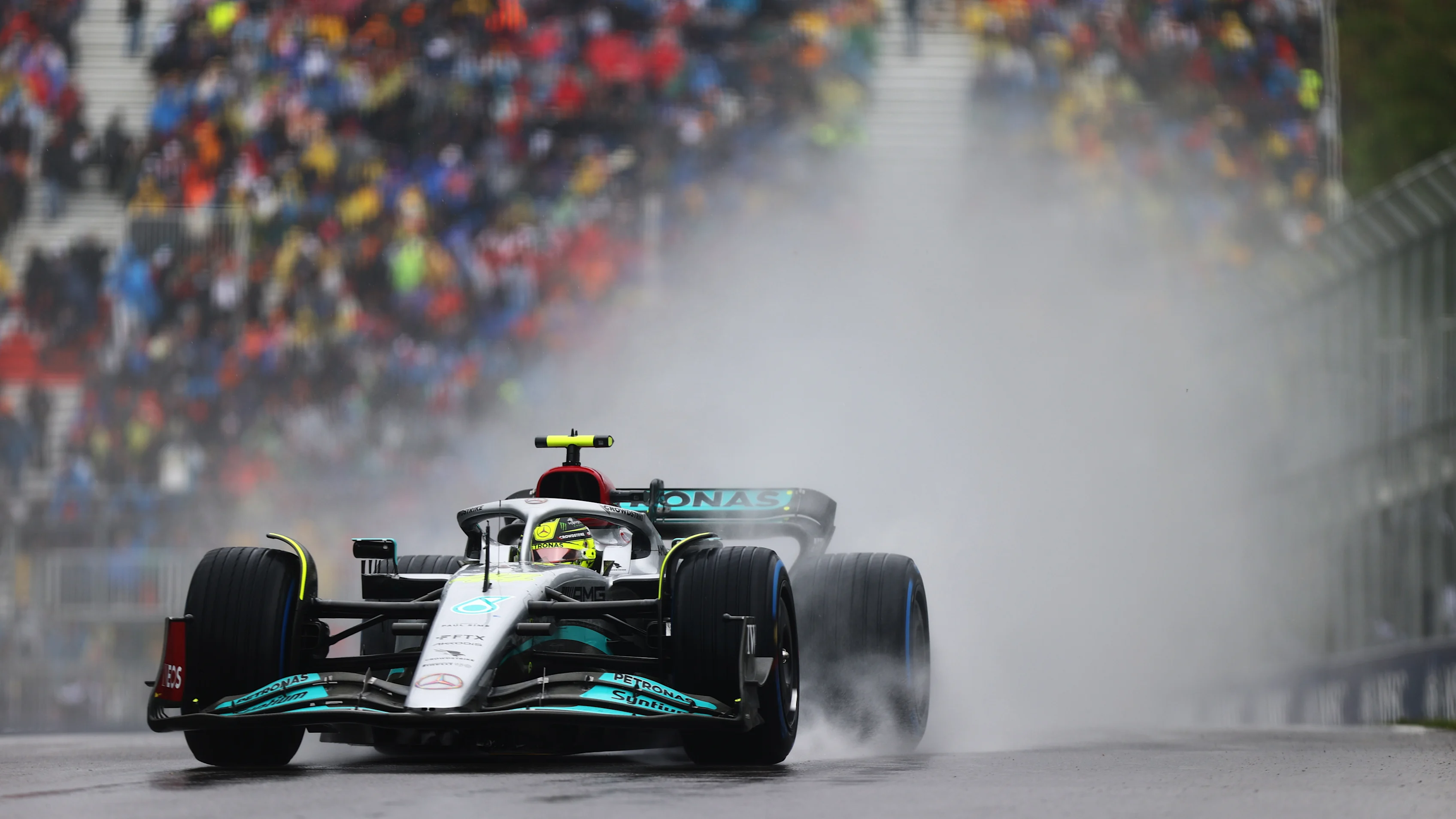 MONTREAL, QUEBEC - JUNE 18: Lewis Hamilton of Great Britain driving the (44) Mercedes AMG Petronas