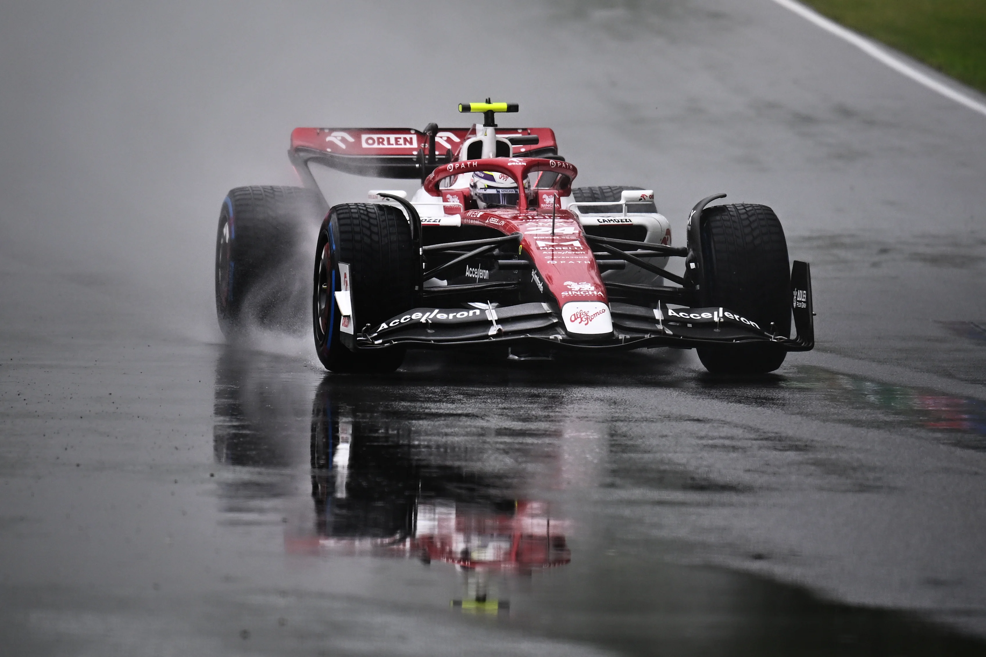 MONTREAL, QUEBEC - JUNE 18: Zhou Guanyu of China driving the (24) Alfa Romeo F1 C42 Ferrari in the