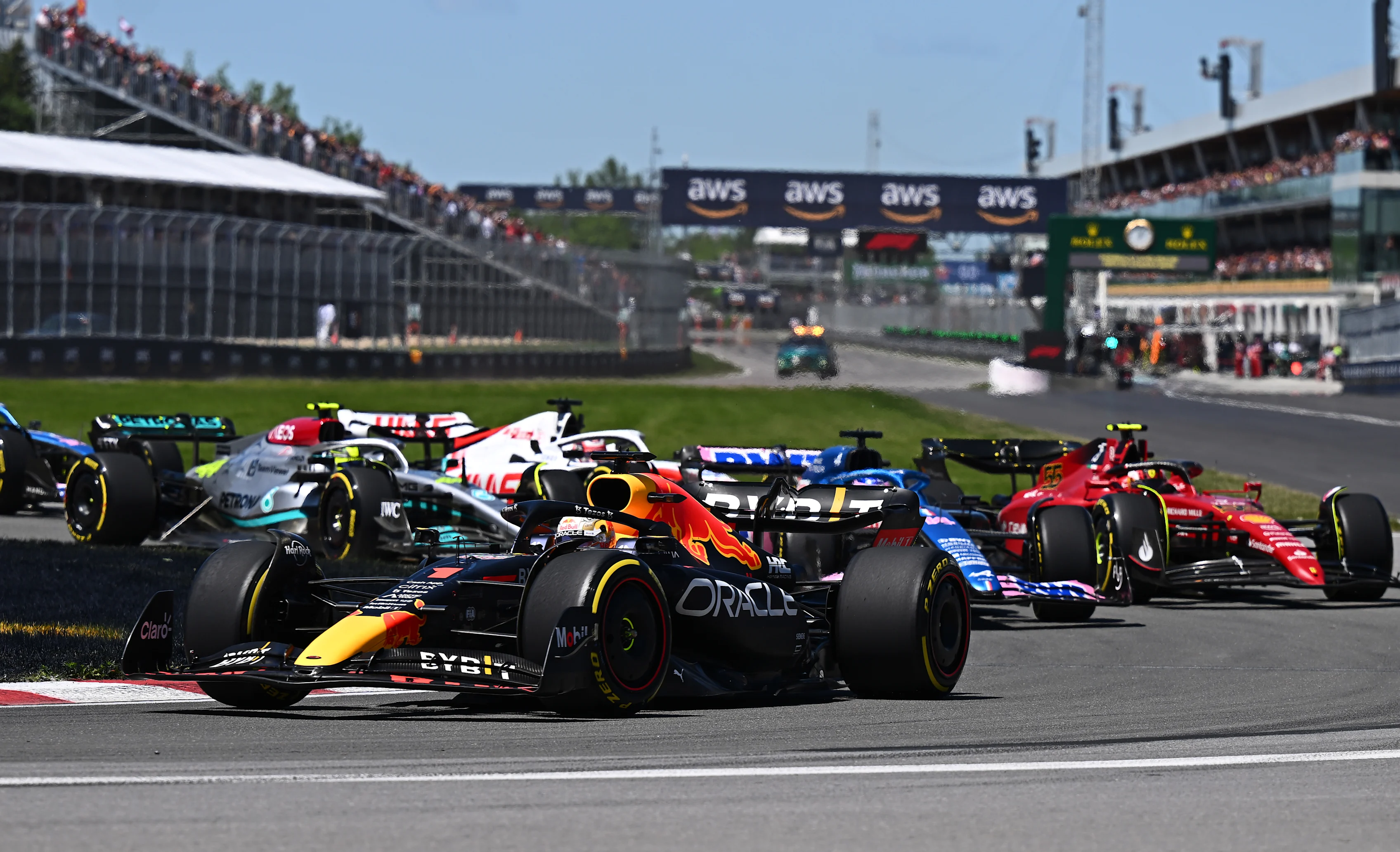 MONTREAL, QUEBEC - JUNE 19: Max Verstappen of the Netherlands driving the (1) Oracle Red Bull