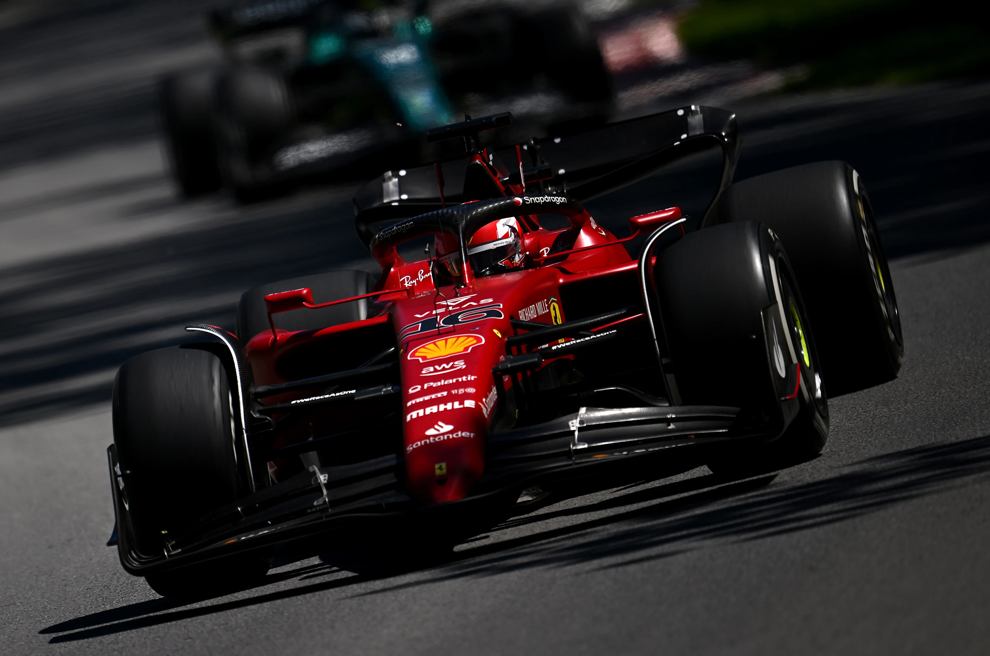 MONTREAL, QUEBEC - JUNE 19: Charles Leclerc of Monaco driving (16) the Ferrari F1-75 on track