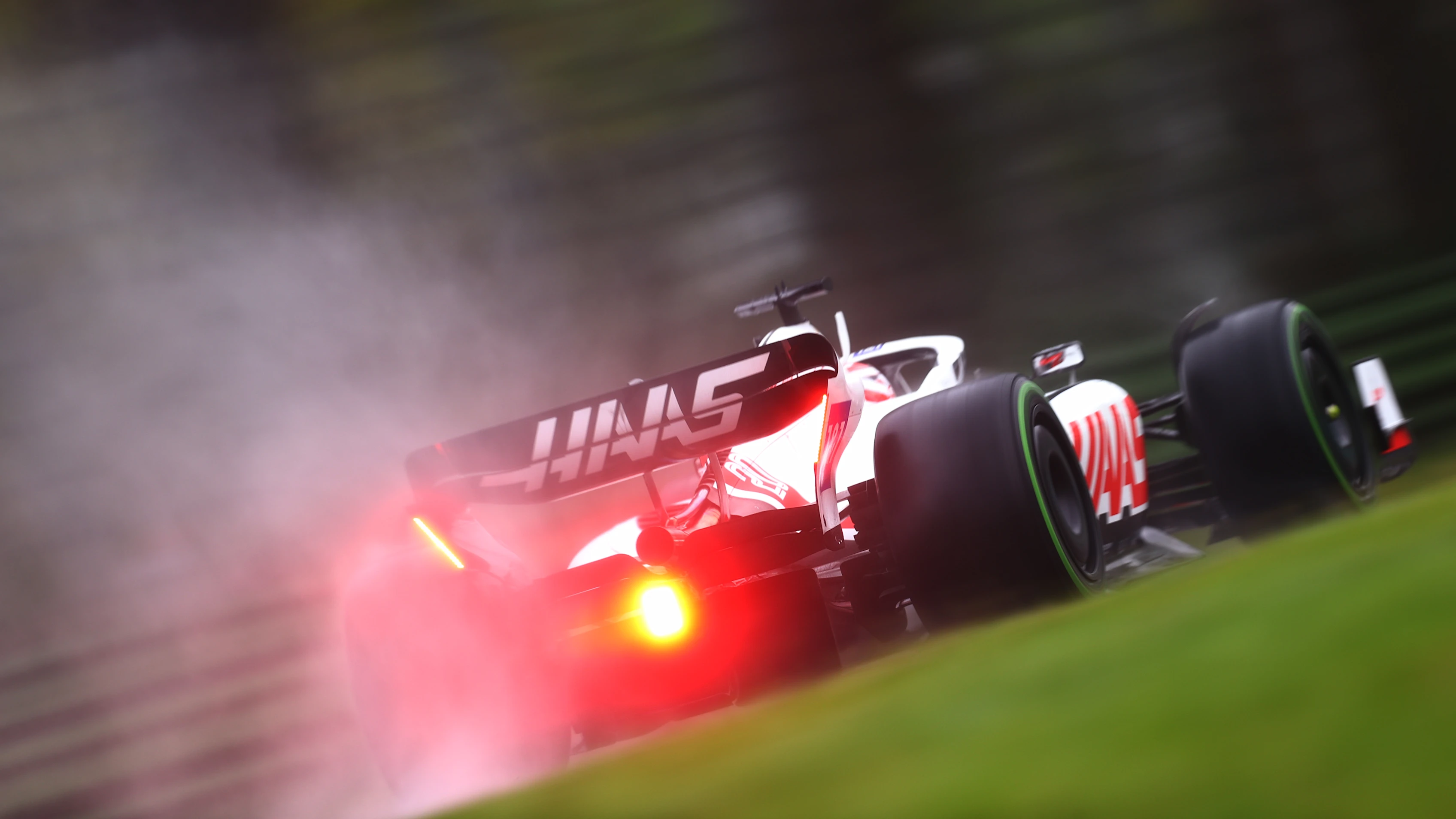 IMOLA, ITALY - APRIL 22: Kevin Magnussen of Denmark driving the (20) Haas F1 VF-22 Ferrari on track