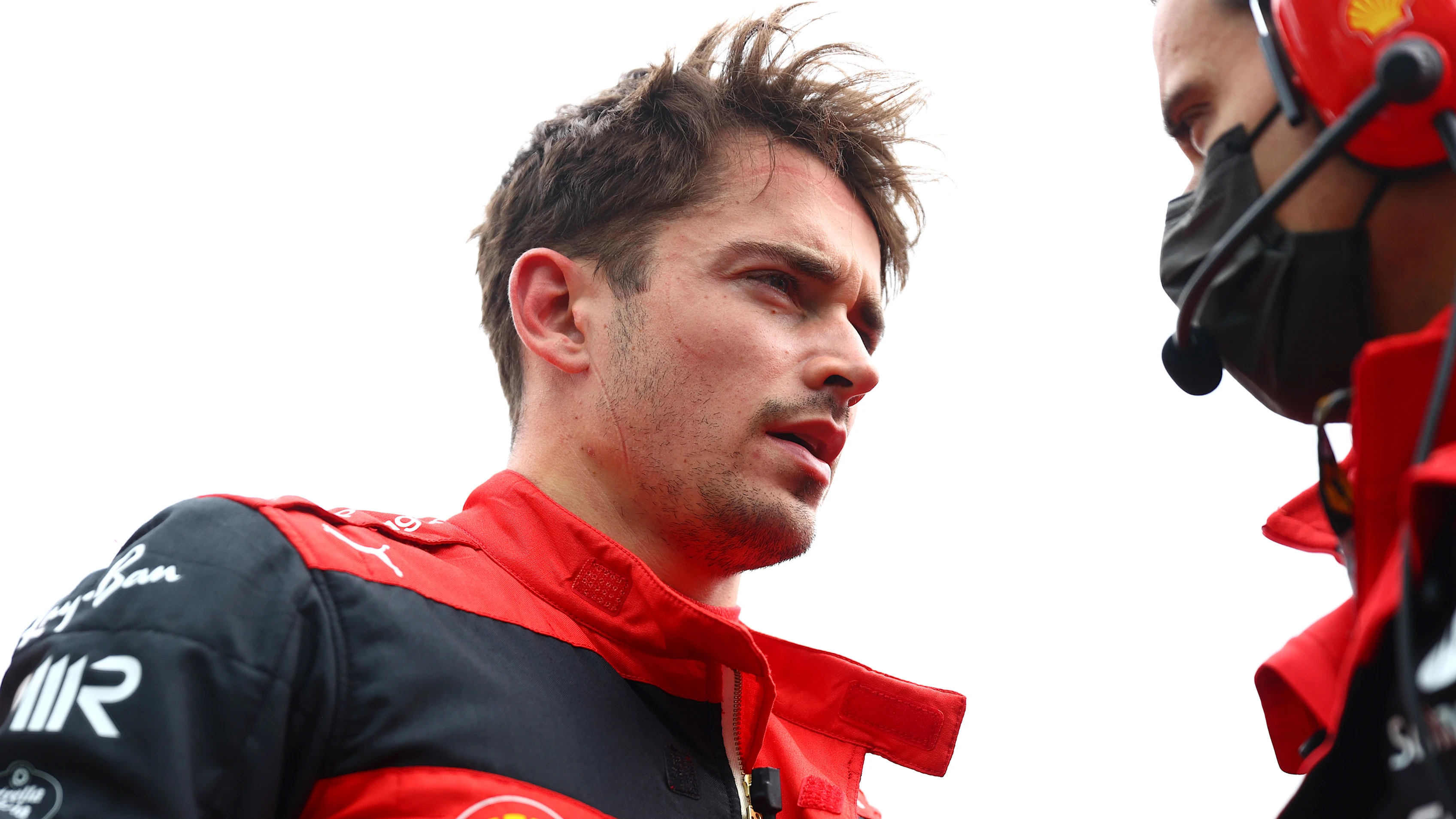 IMOLA, ITALY - APRIL 24: Charles Leclerc of Monaco and Ferrari prepares to drive on the grid during