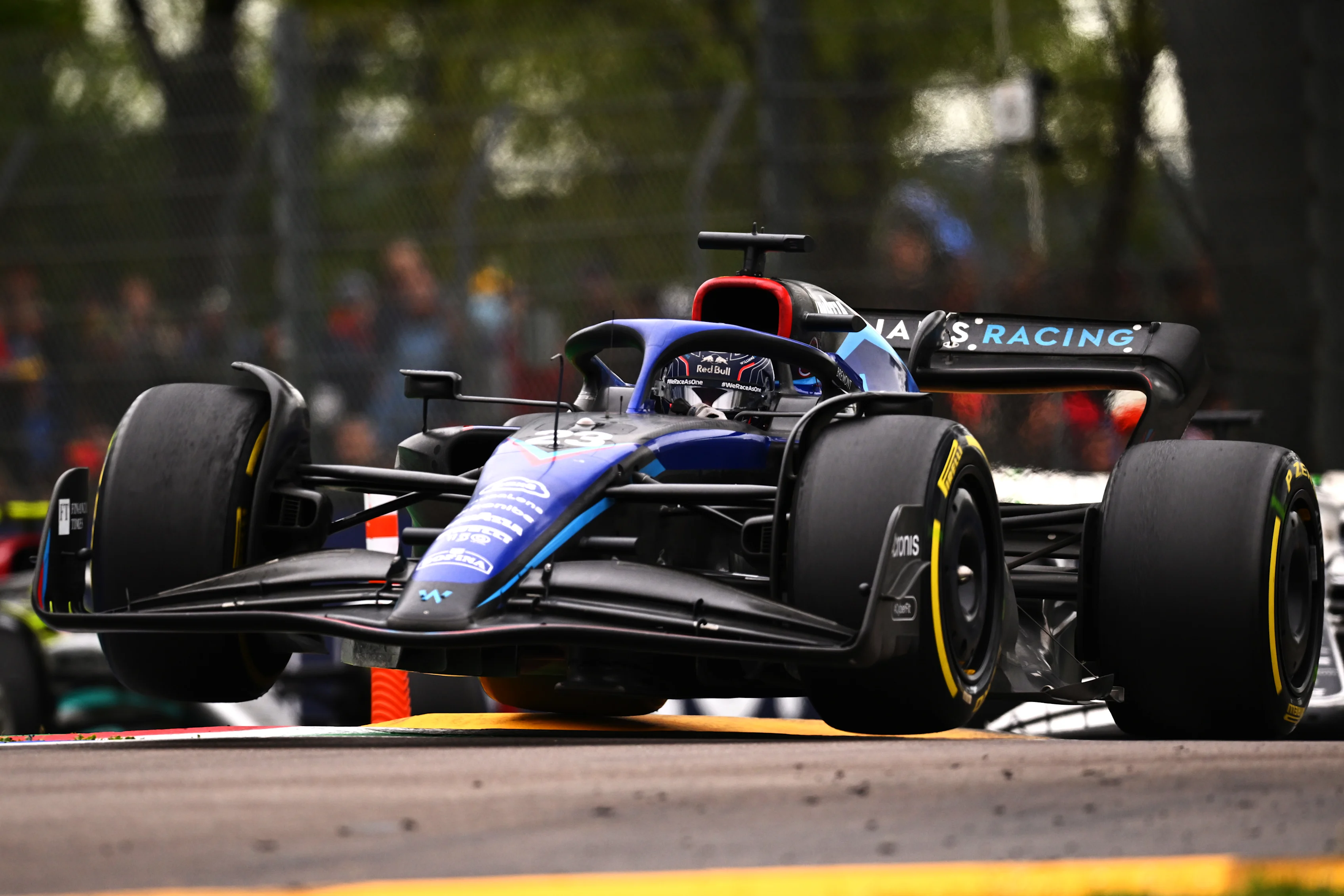 IMOLA, ITALY - APRIL 24: Alexander Albon of Thailand driving the (23) Williams FW44 Mercedes on