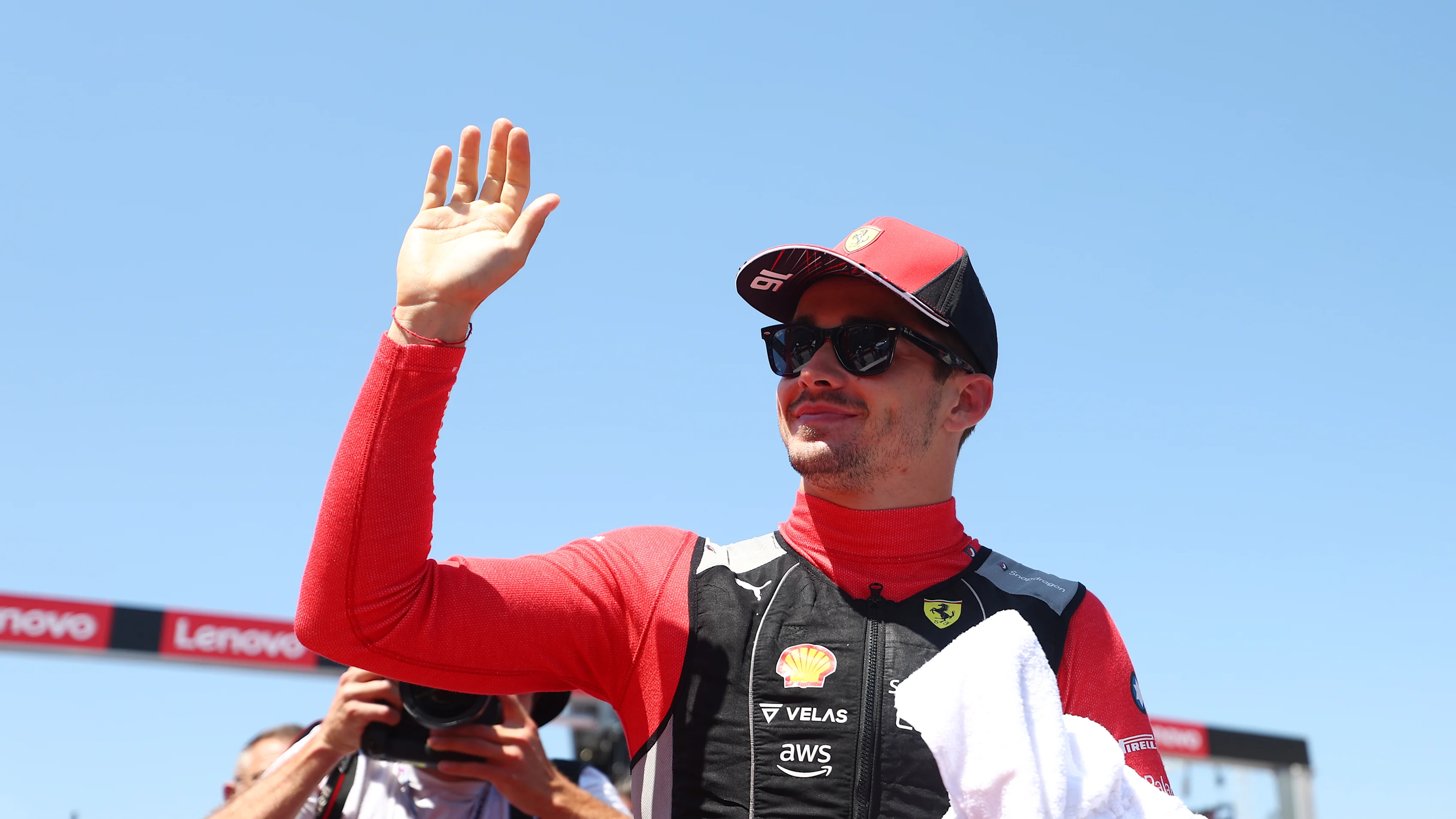 LE CASTELLET, FRANCE - JULY 24: Charles Leclerc of Monaco and Ferrari prepares to drive on the grid