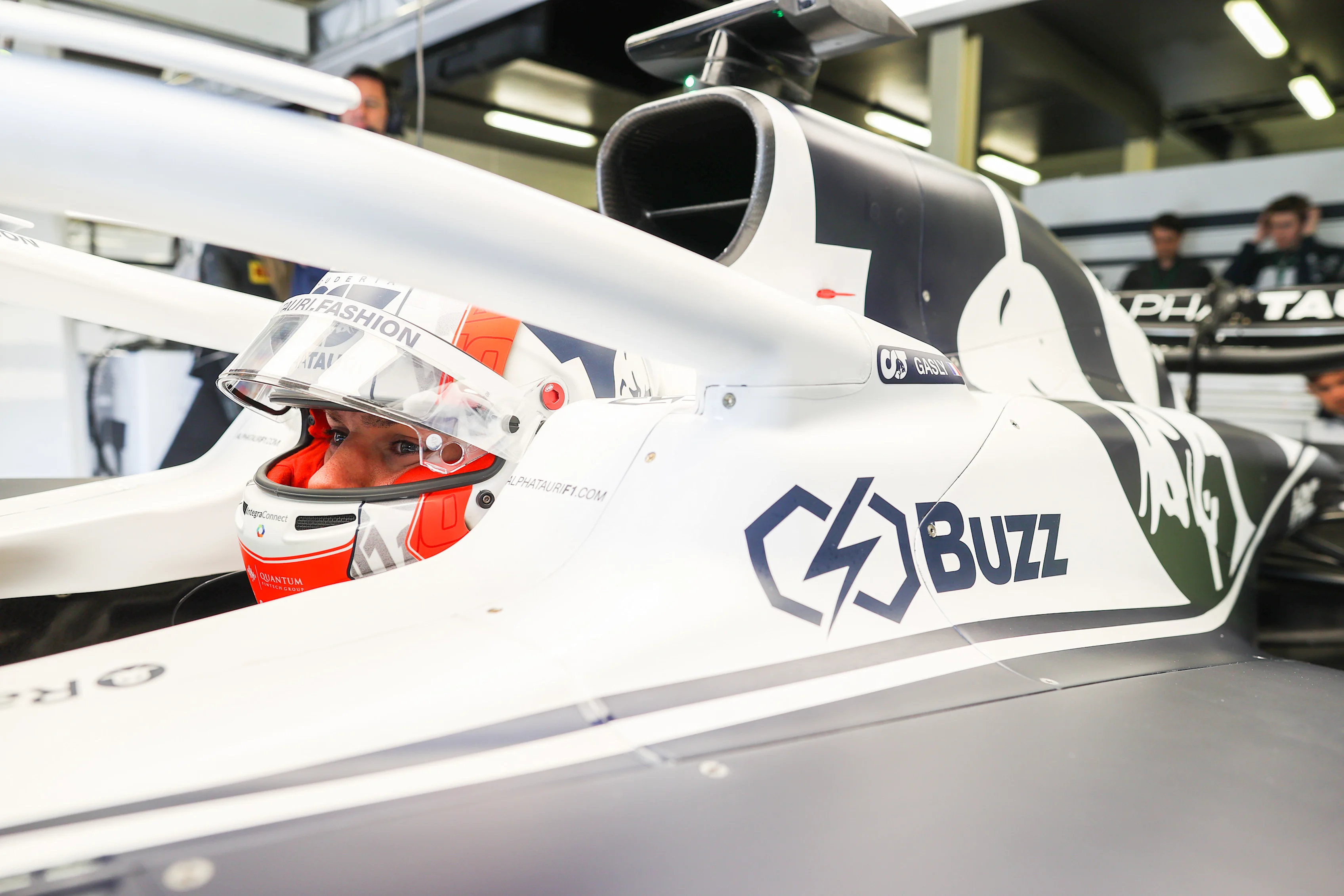 NORTHAMPTON, ENGLAND - JULY 01: Pierre Gasly of Scuderia AlphaTauri and France during practice ahead of the F1 Grand Prix of Great Britain at Silverstone on July 01, 2022 in Northampton, England. (Photo by Peter Fox/Getty Images)