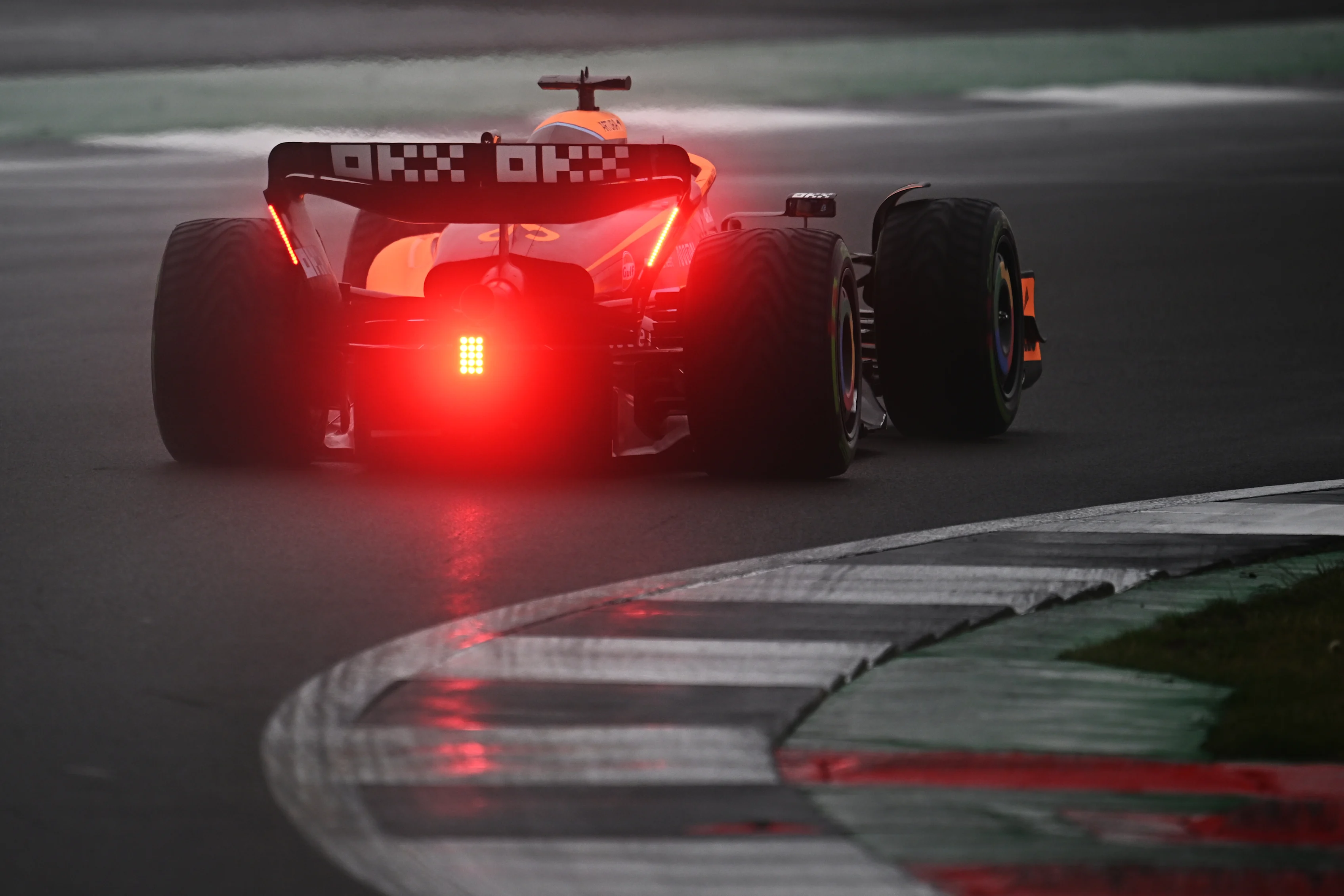 NORTHAMPTON, ENGLAND - JULY 02: Daniel Ricciardo of Australia driving the (3) McLaren MCL36