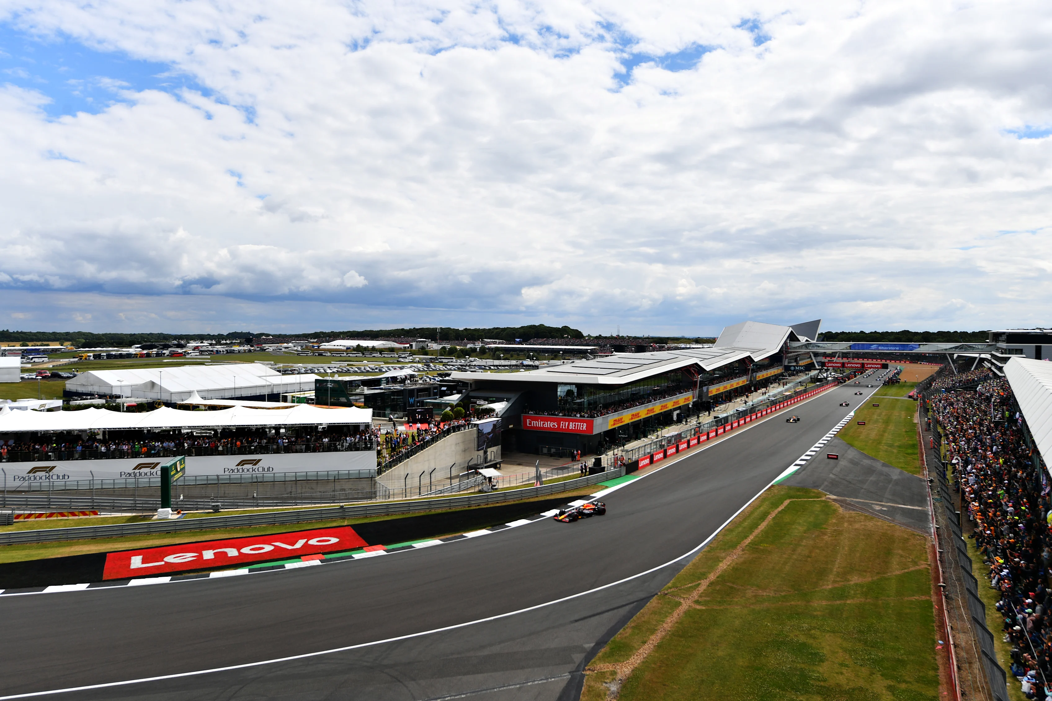 NORTHAMPTON, ENGLAND - JULY 03: Sergio Perez of Mexico driving the (11) Oracle Red Bull Racing RB18