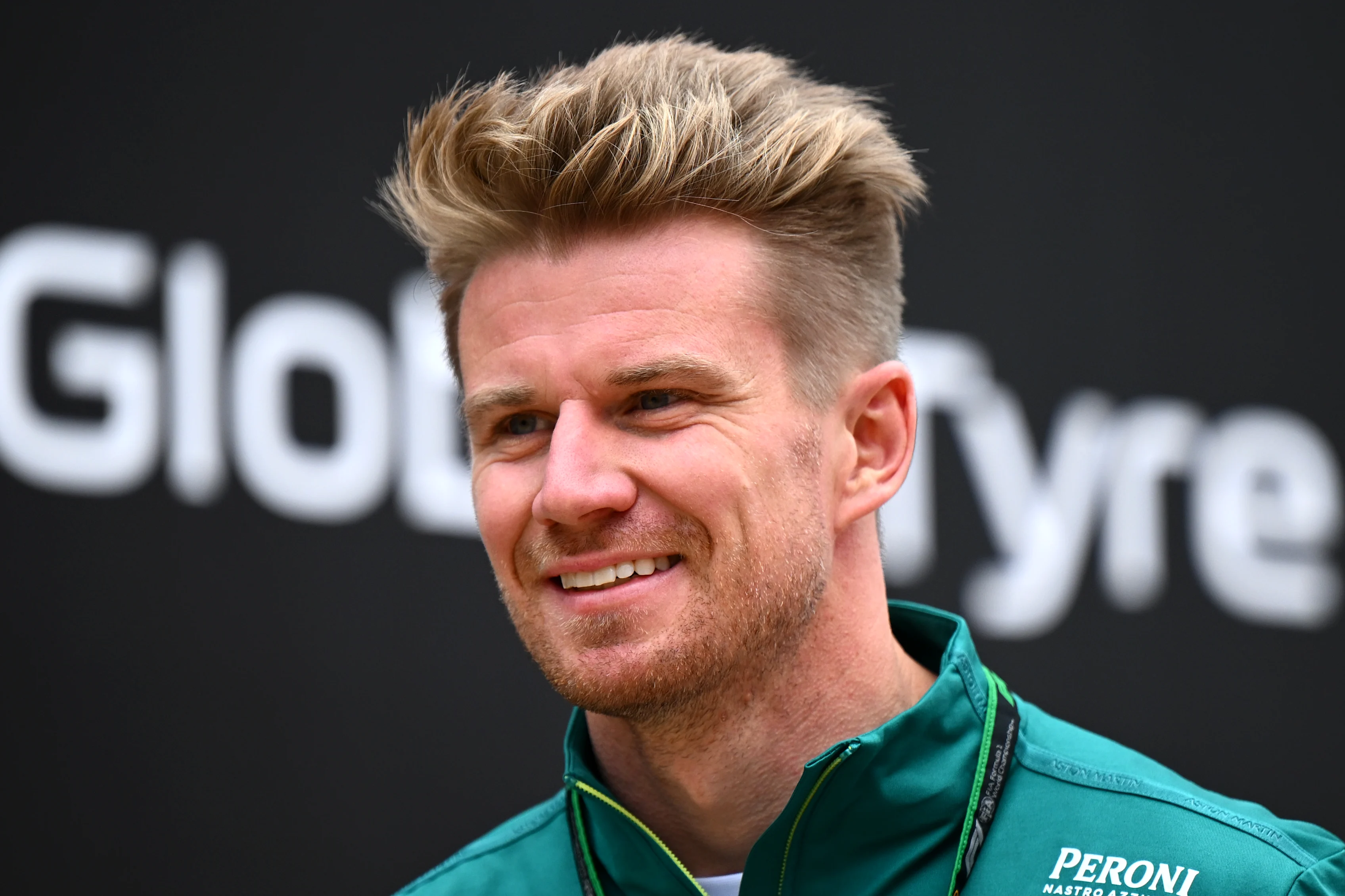 NORTHAMPTON, ENGLAND - JUNE 30: Nico Hulkenberg of Germany and Aston Martin F1 Team walks in the