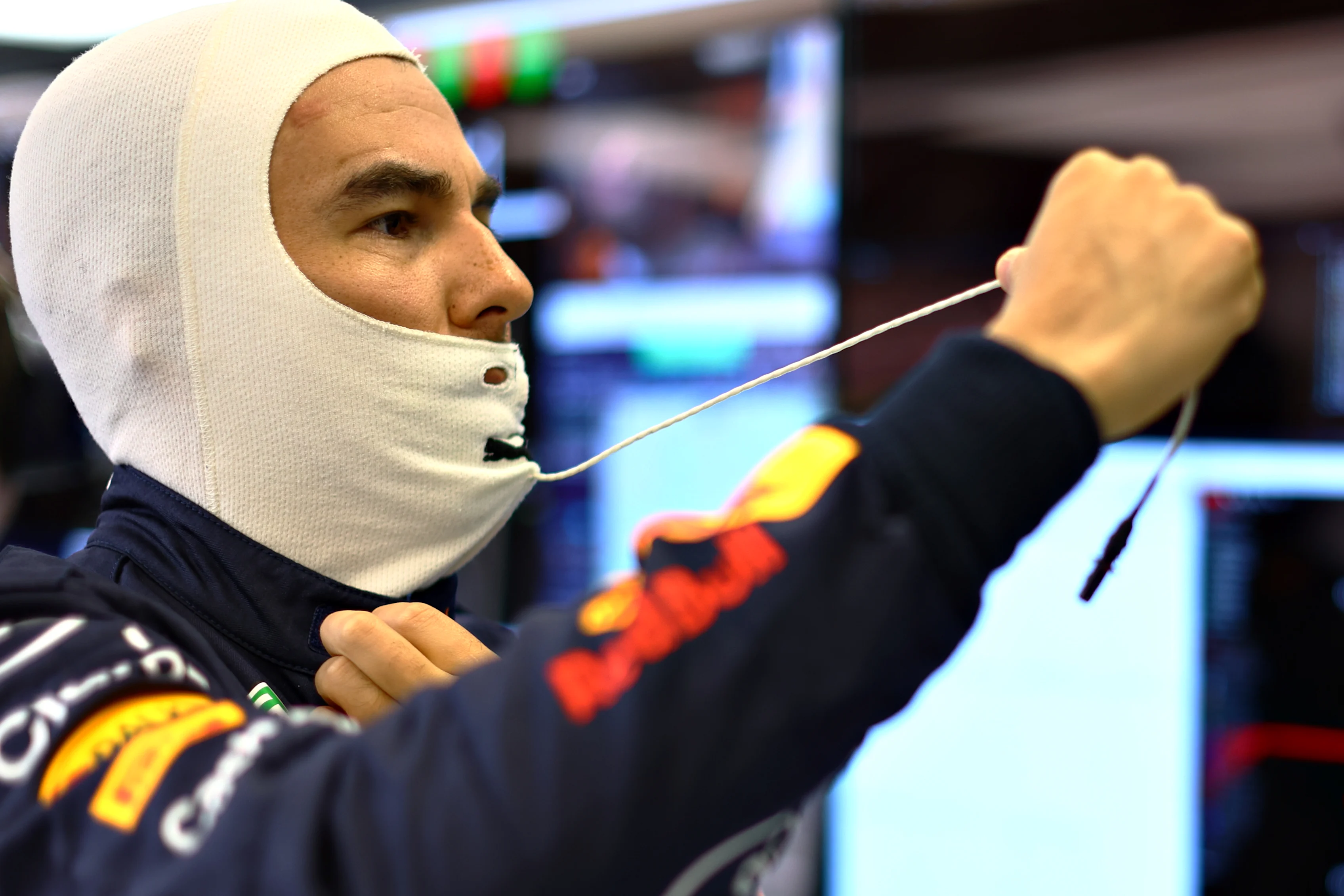 BUDAPEST, HUNGARY - JULY 30: Sergio Perez of Mexico and Oracle Red Bull Racing prepares to drive in